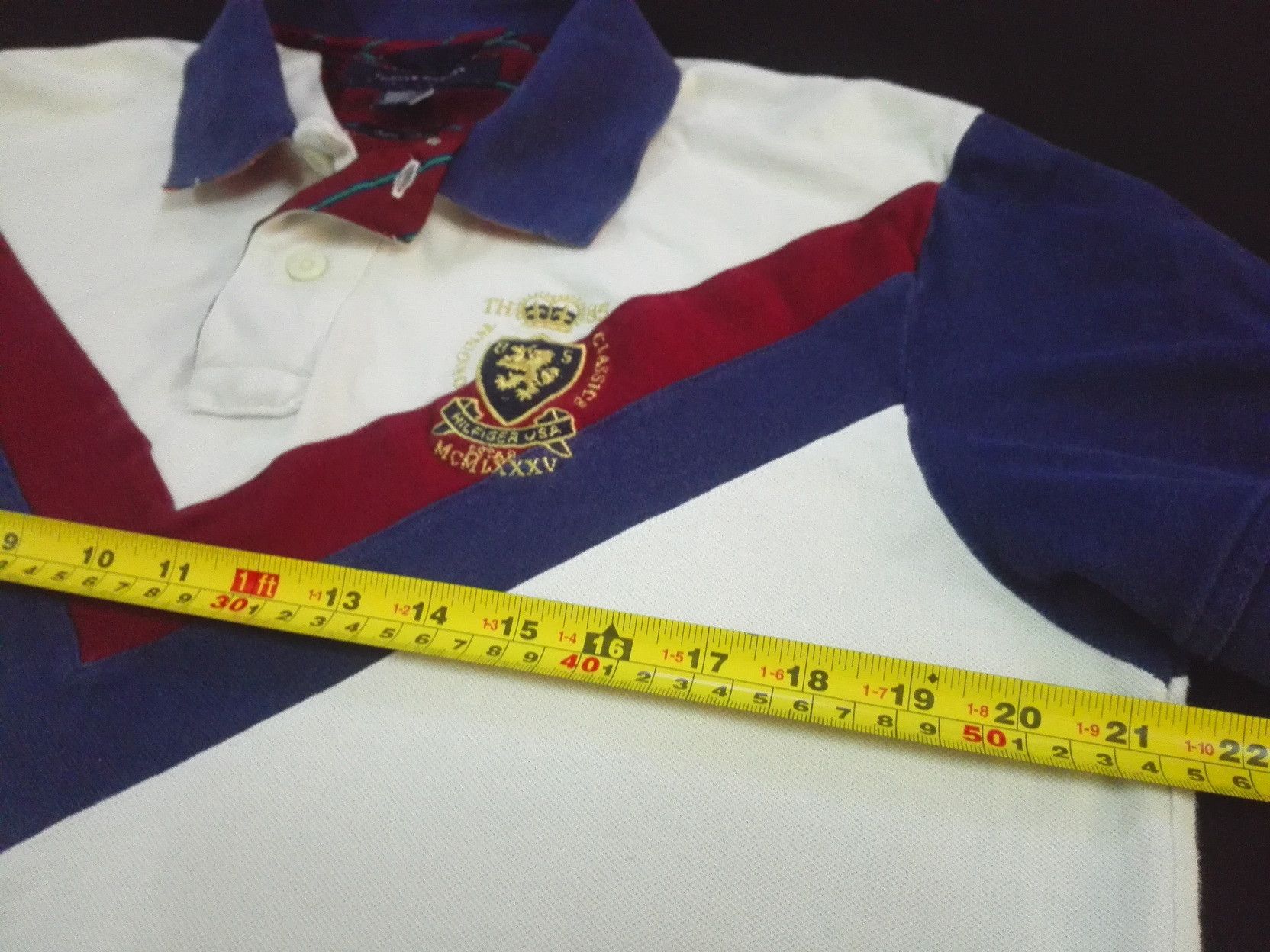 Tommy Hilfiger TOMMY HILFIGER USA TH 85 CLASSIC Rugby POLO TEE Size US L / EU 52-54 / 3 - 7 Thumbnail