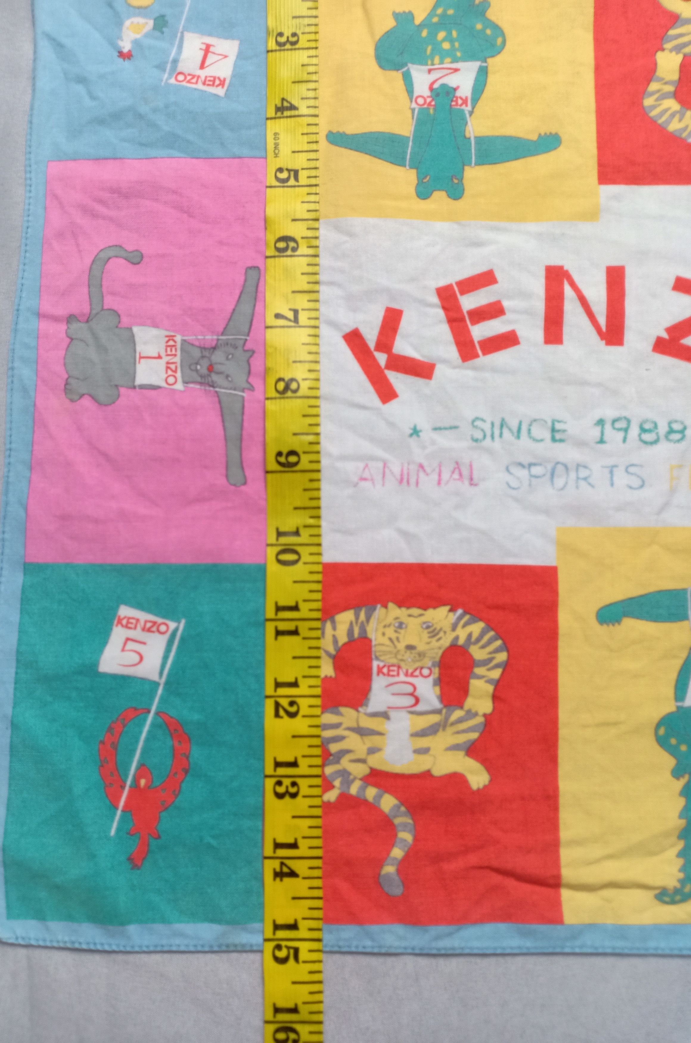 Kenzo Kenzo Bandana Handkerchief Pocketsquare Animals Printed Size ONE SIZE - 4 Thumbnail