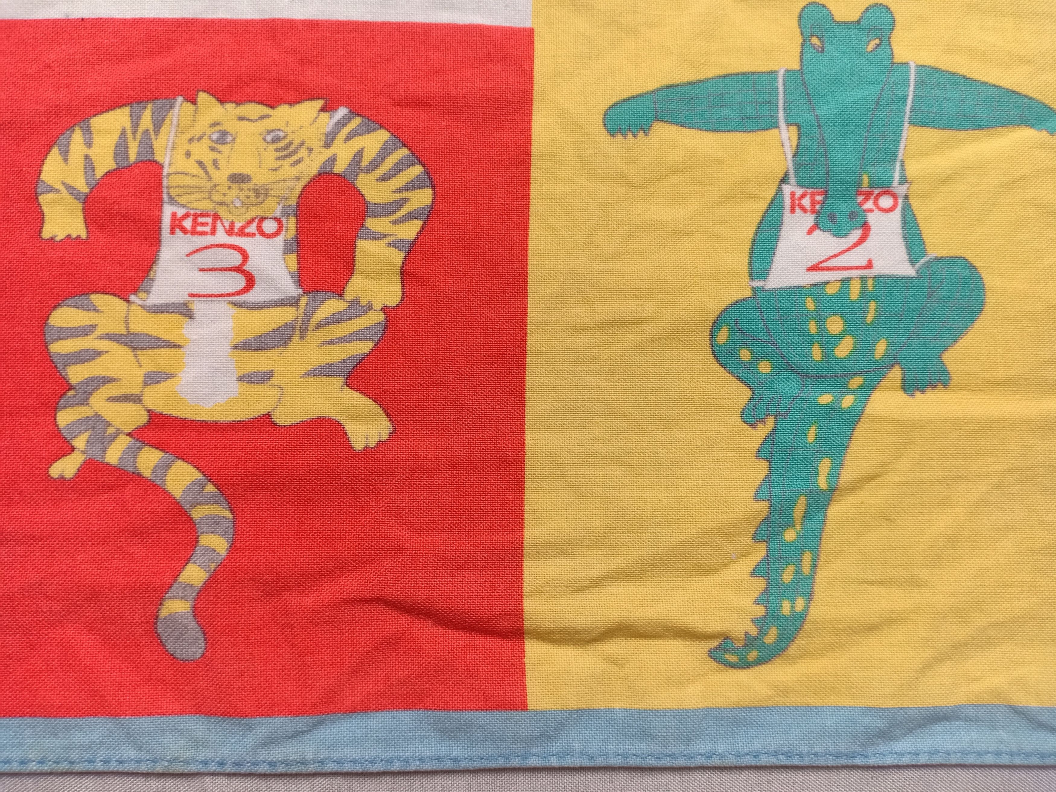 Kenzo Kenzo Bandana Handkerchief Pocketsquare Animals Printed Size ONE SIZE - 3 Thumbnail