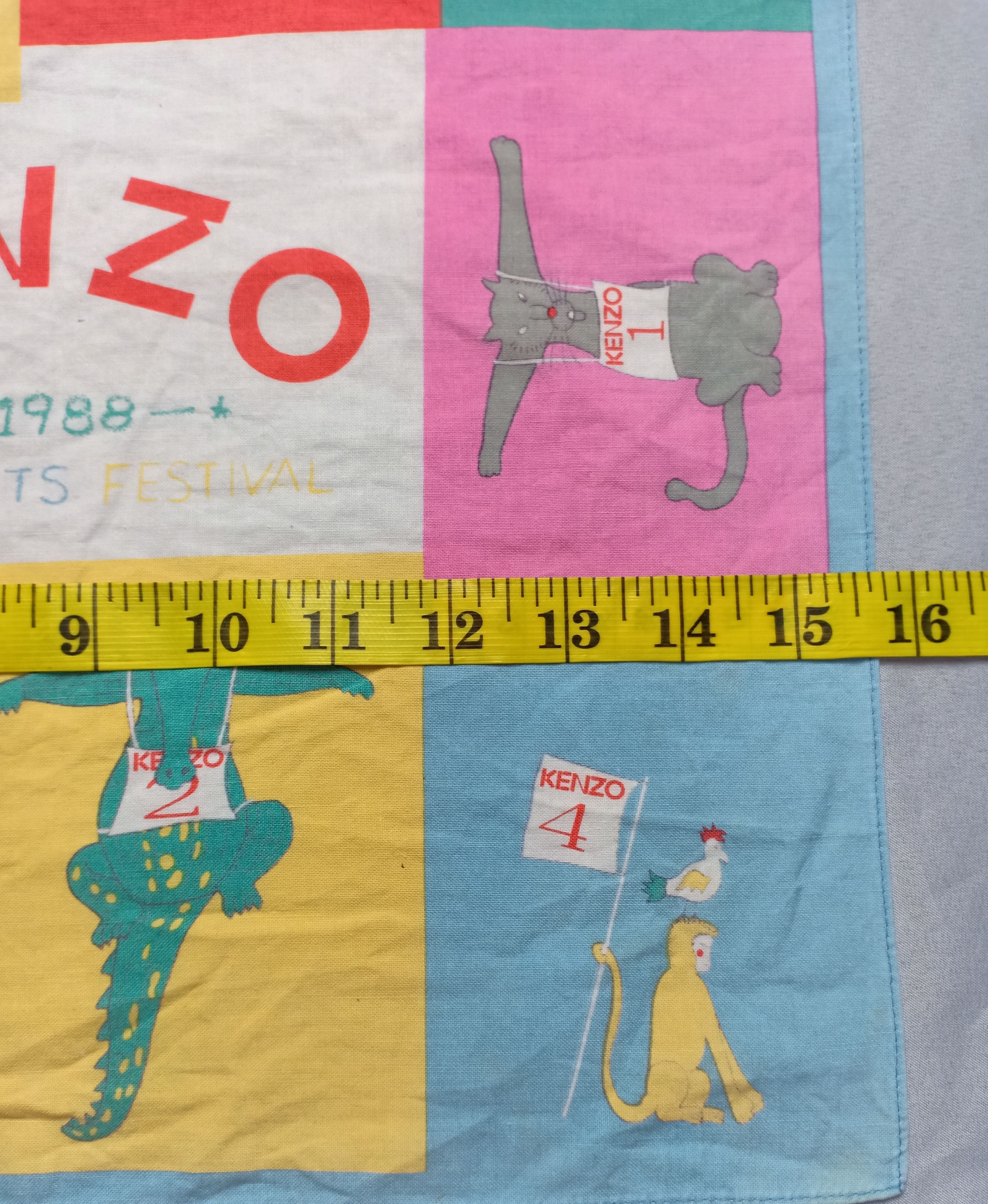 Kenzo Kenzo Bandana Handkerchief Pocketsquare Animals Printed Size ONE SIZE - 5 Thumbnail