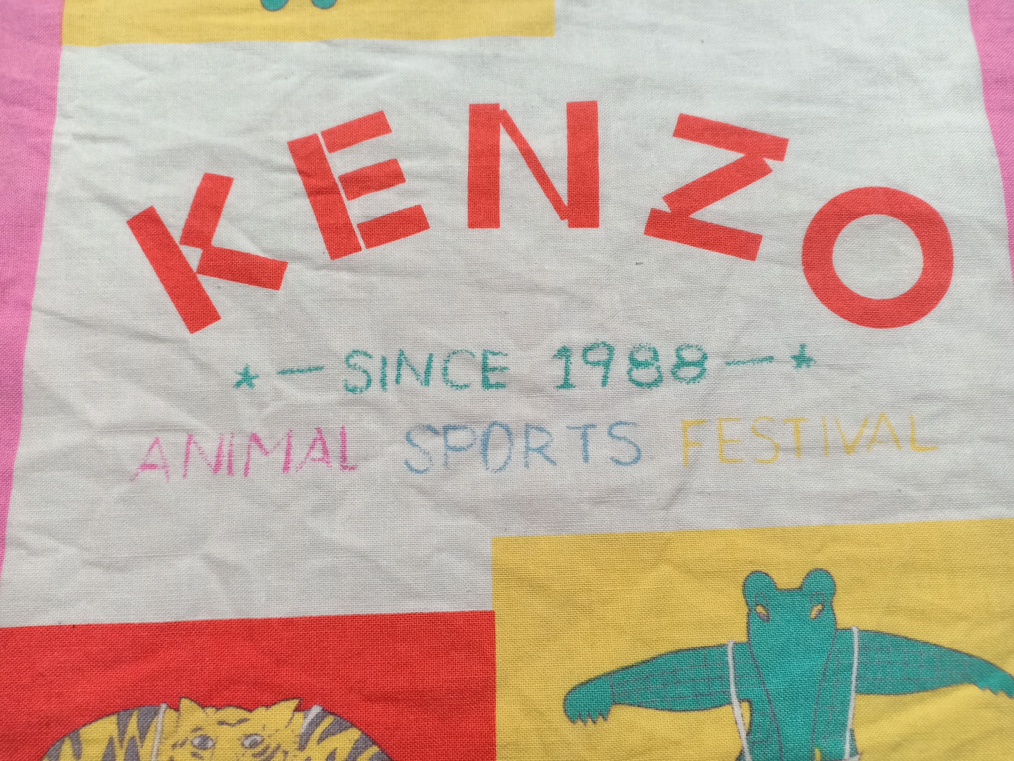 Kenzo Kenzo Bandana Handkerchief Pocketsquare Animals Printed Size ONE SIZE - 2 Thumbnail