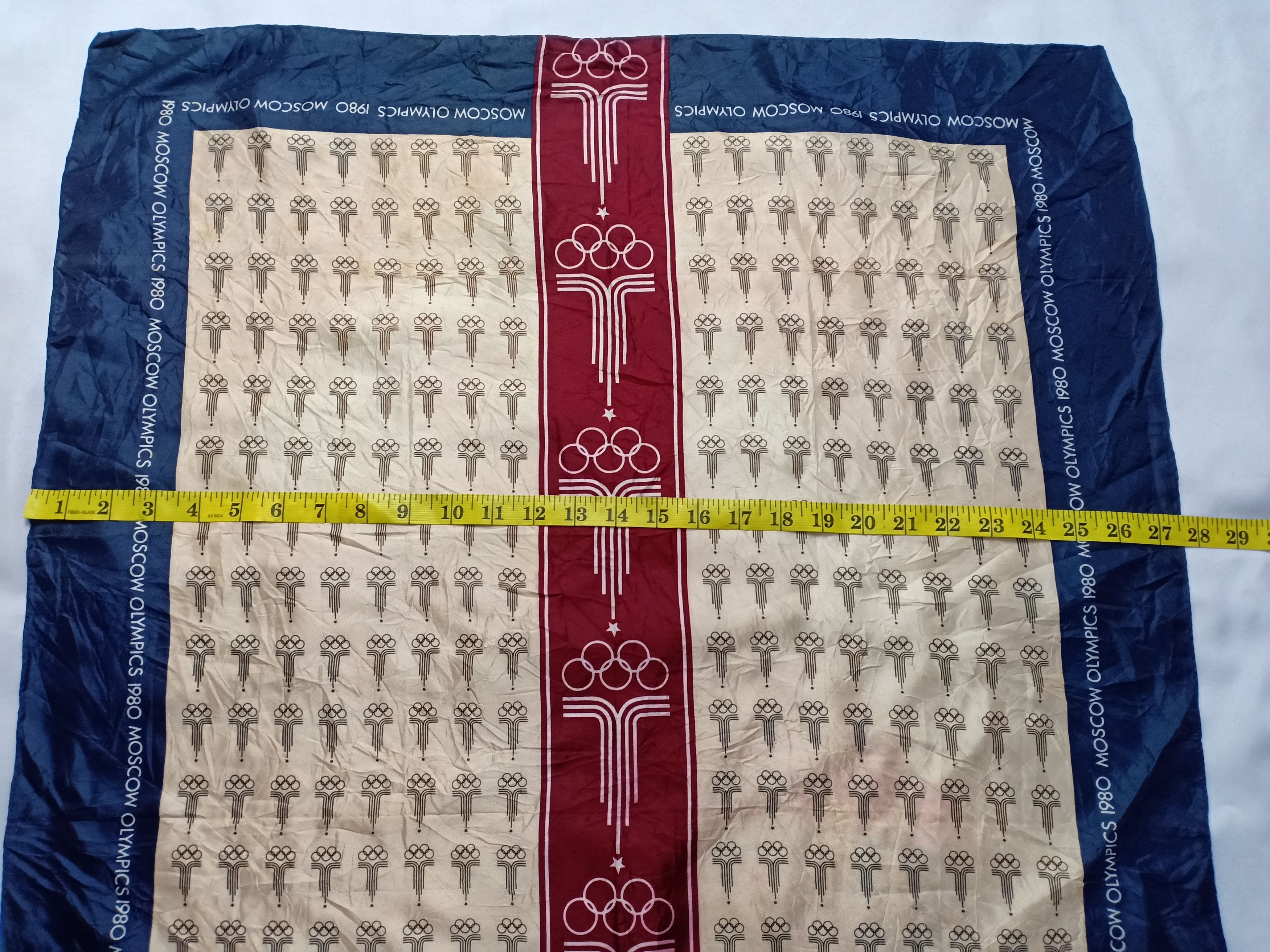 USA Olympics Vintage Moscow Russia 1980 Olympic Games Bandana Scarf Size ONE SIZE - 4 Thumbnail