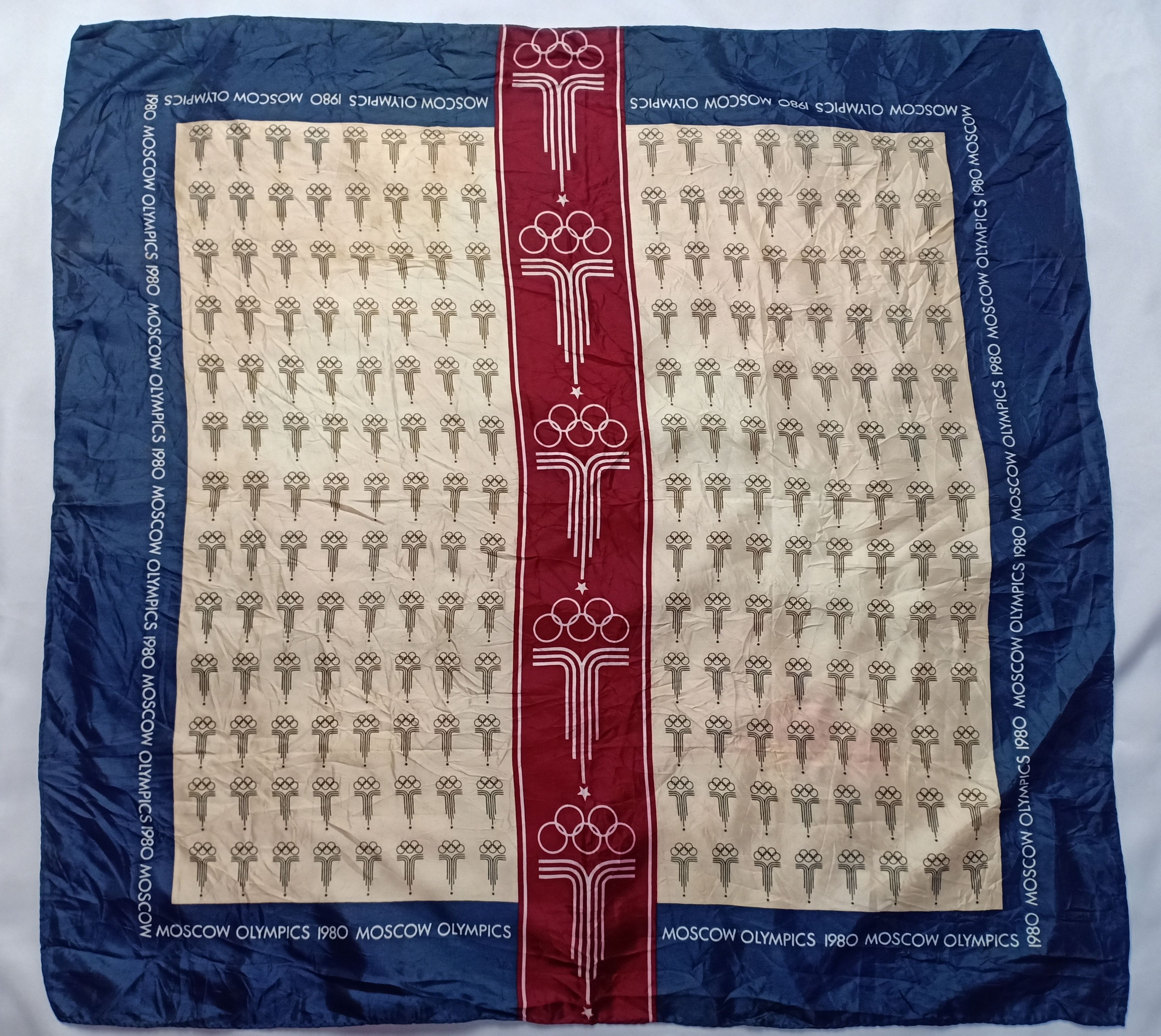 USA Olympics Vintage Moscow Russia 1980 Olympic Games Bandana Scarf Size ONE SIZE - 1 Thumbnail