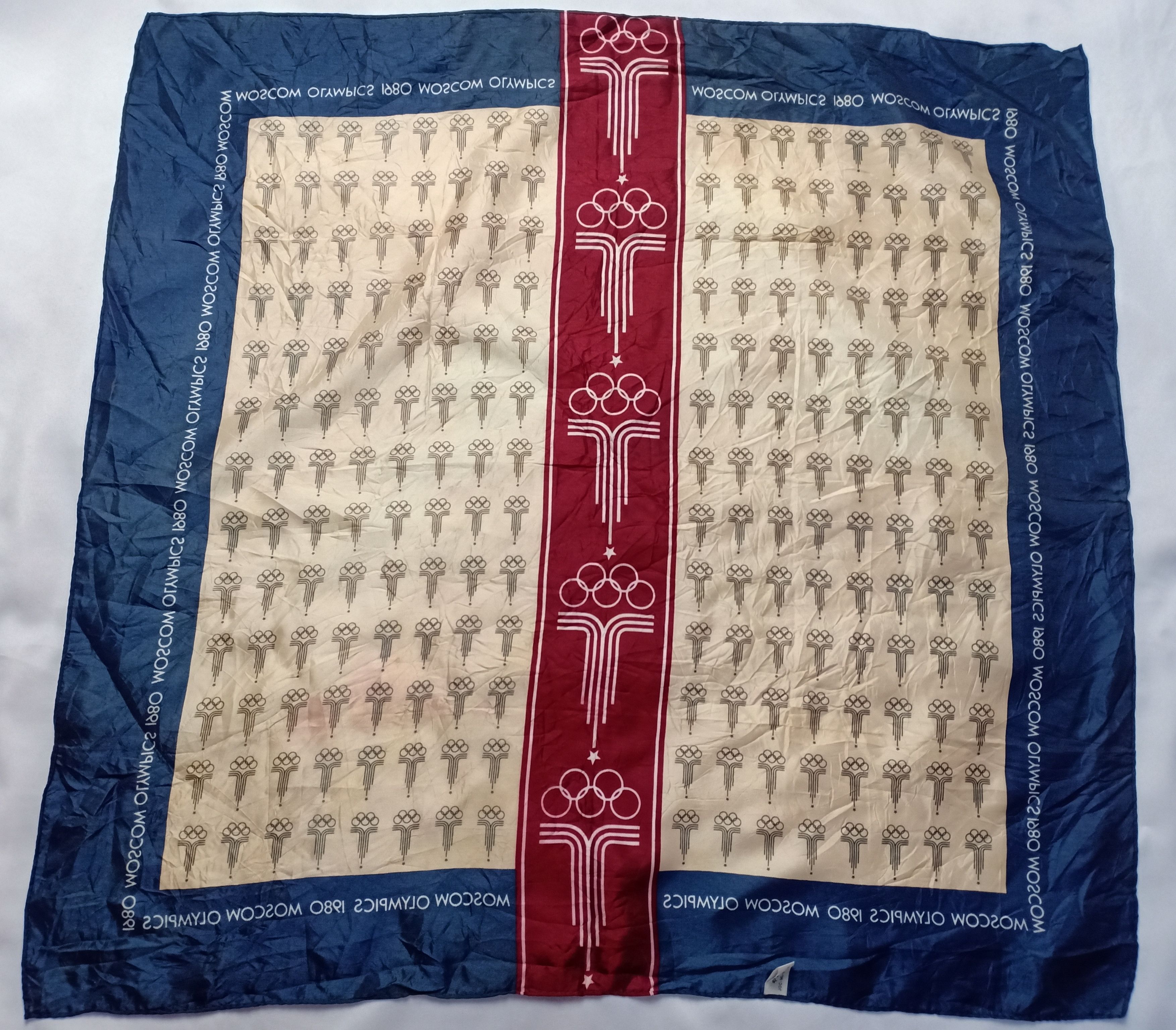 USA Olympics Vintage Moscow Russia 1980 Olympic Games Bandana Scarf Size ONE SIZE - 6 Thumbnail