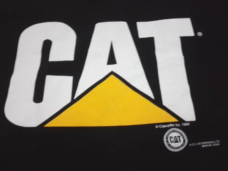 Caterpillar VINTAGE 90s CAT CATERPILLAR Inc 1993 Tee Size US M / EU 48-50 / 2 - 2 Thumbnail