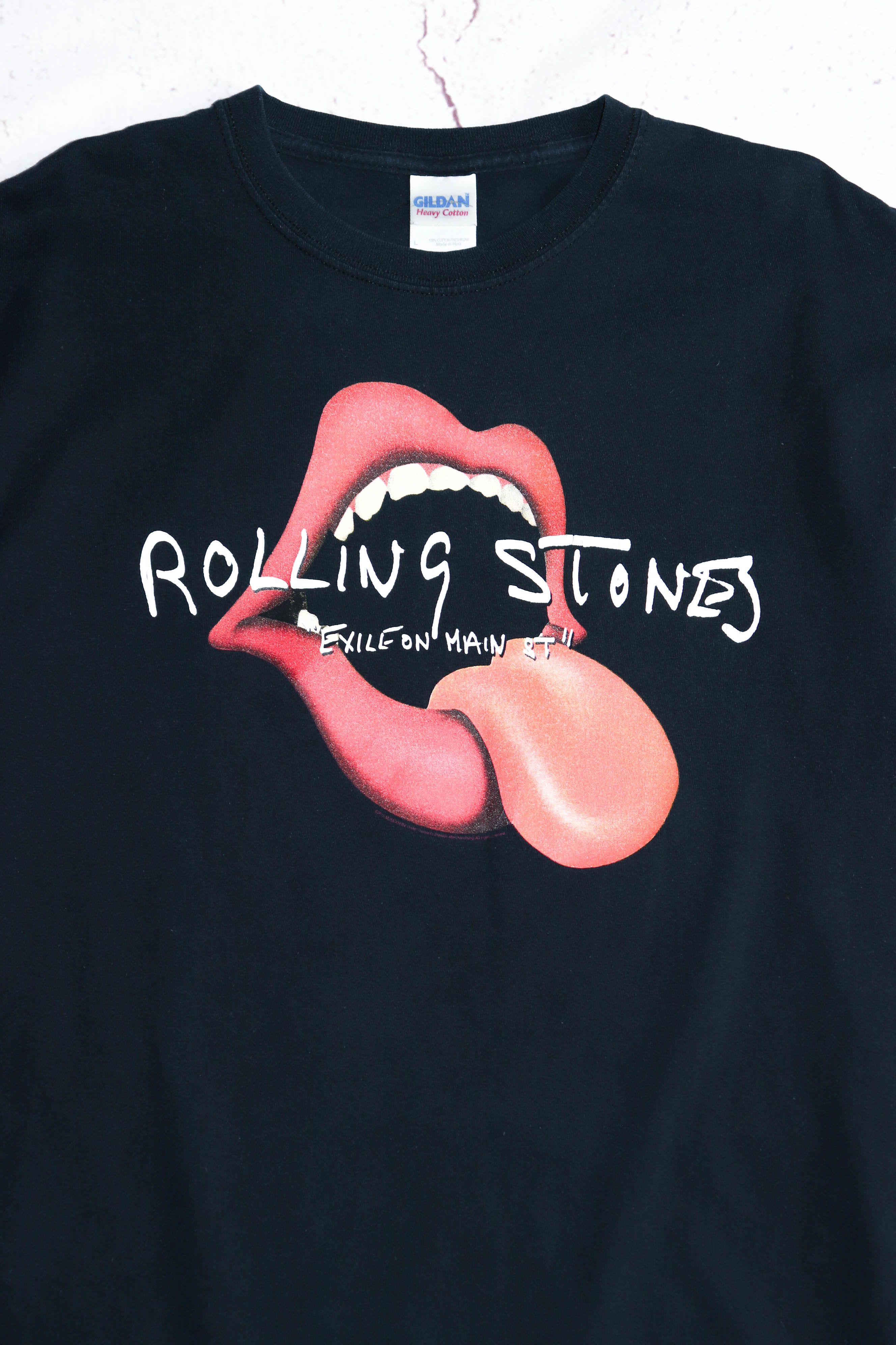 Band Tees 00s Rolling Stones Band Exile on Main Tour Black T-shirt Tee Size US L / EU 52-54 / 3 - 3 Thumbnail