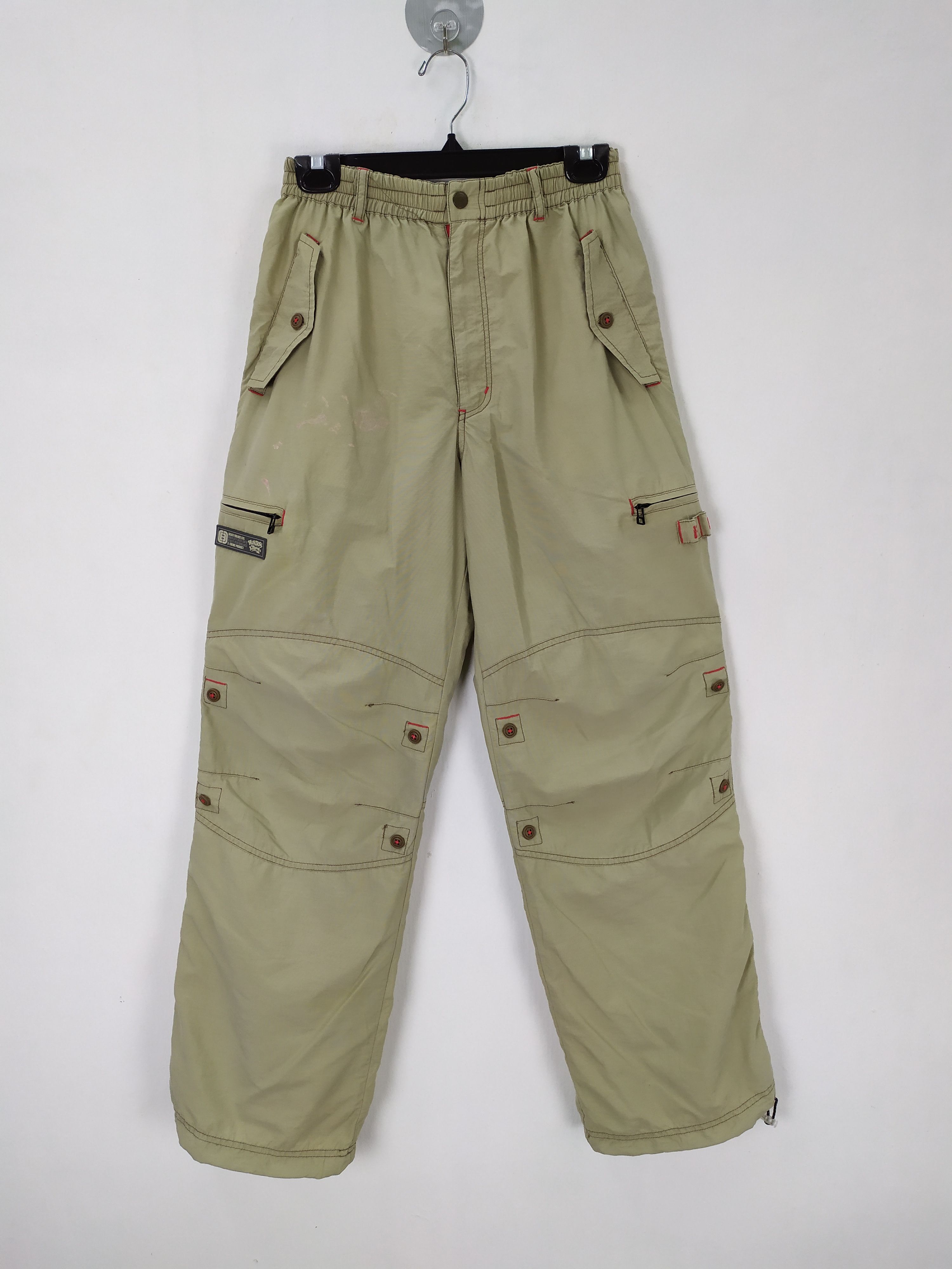 image of Sex Skateboards x Think Skateboards Blue Cross 964 Skate Extream Pants Multipocket Tactical in Grey