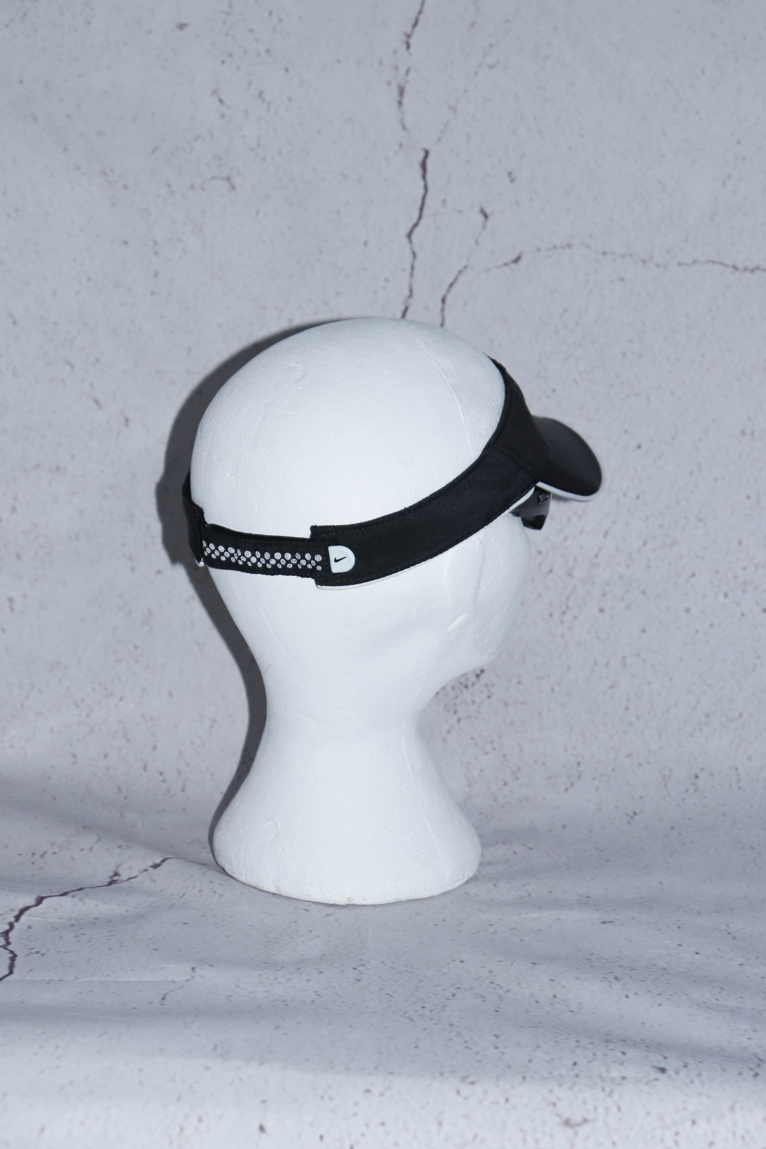 Nike Nike Dri-Fit Vintage Small Swoosh Logo Black Visor Cap Hat Size ONE SIZE - 4 Thumbnail