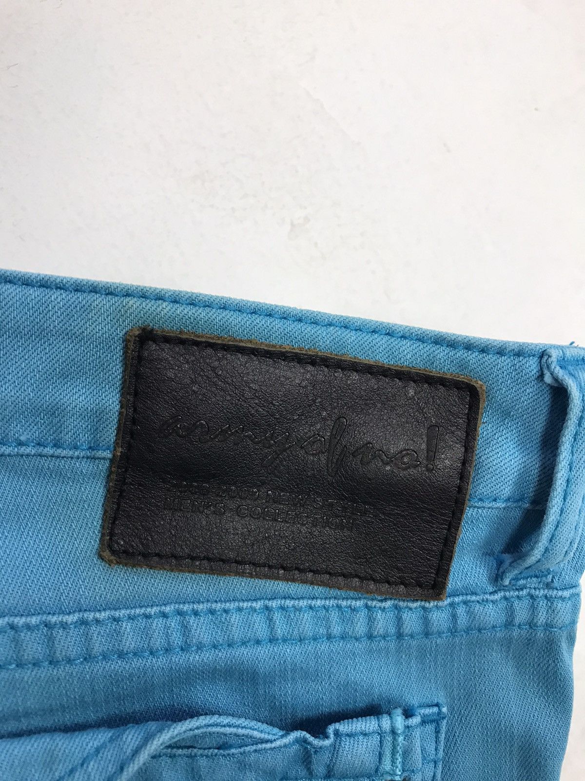 Japanese Brand Army Of No Slim Fit Zipper Jeans Colour Blue Design Size US 33 - 12 Thumbnail