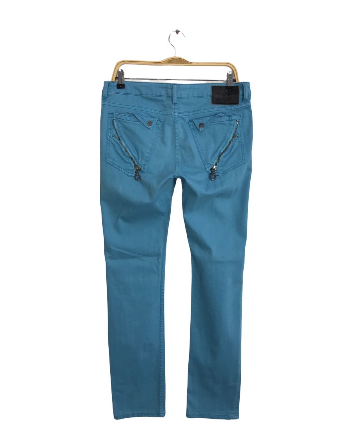 Japanese Brand Army Of No Slim Fit Zipper Jeans Colour Blue Design Size US 33 - 2 Thumbnail