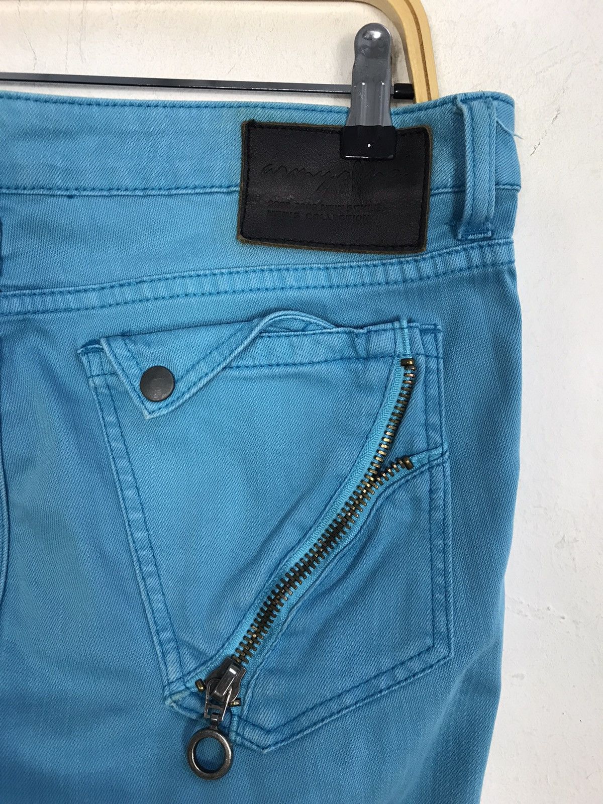 Japanese Brand Army Of No Slim Fit Zipper Jeans Colour Blue Design Size US 33 - 10 Thumbnail