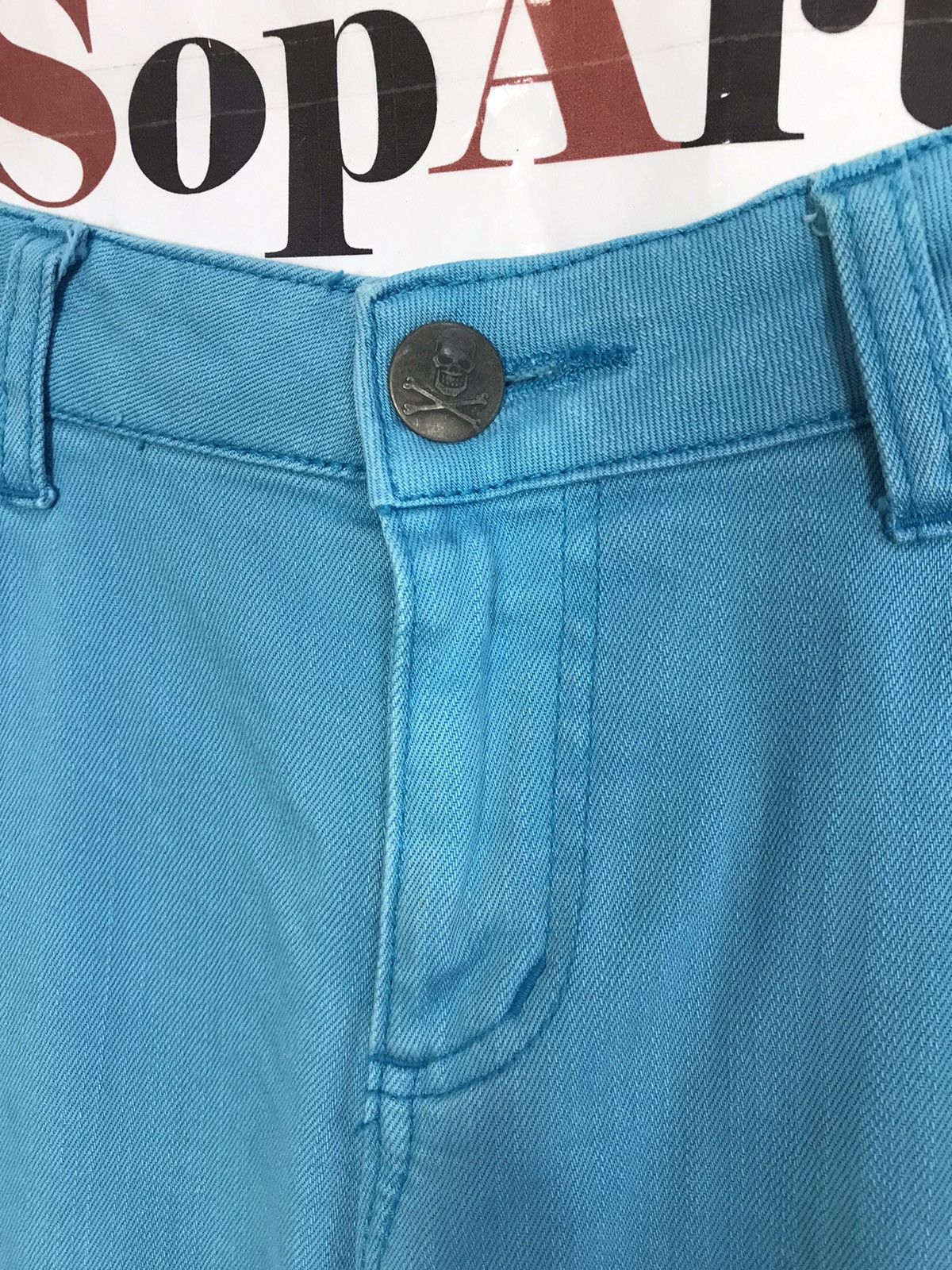 Japanese Brand Army Of No Slim Fit Zipper Jeans Colour Blue Design Size US 33 - 6 Thumbnail