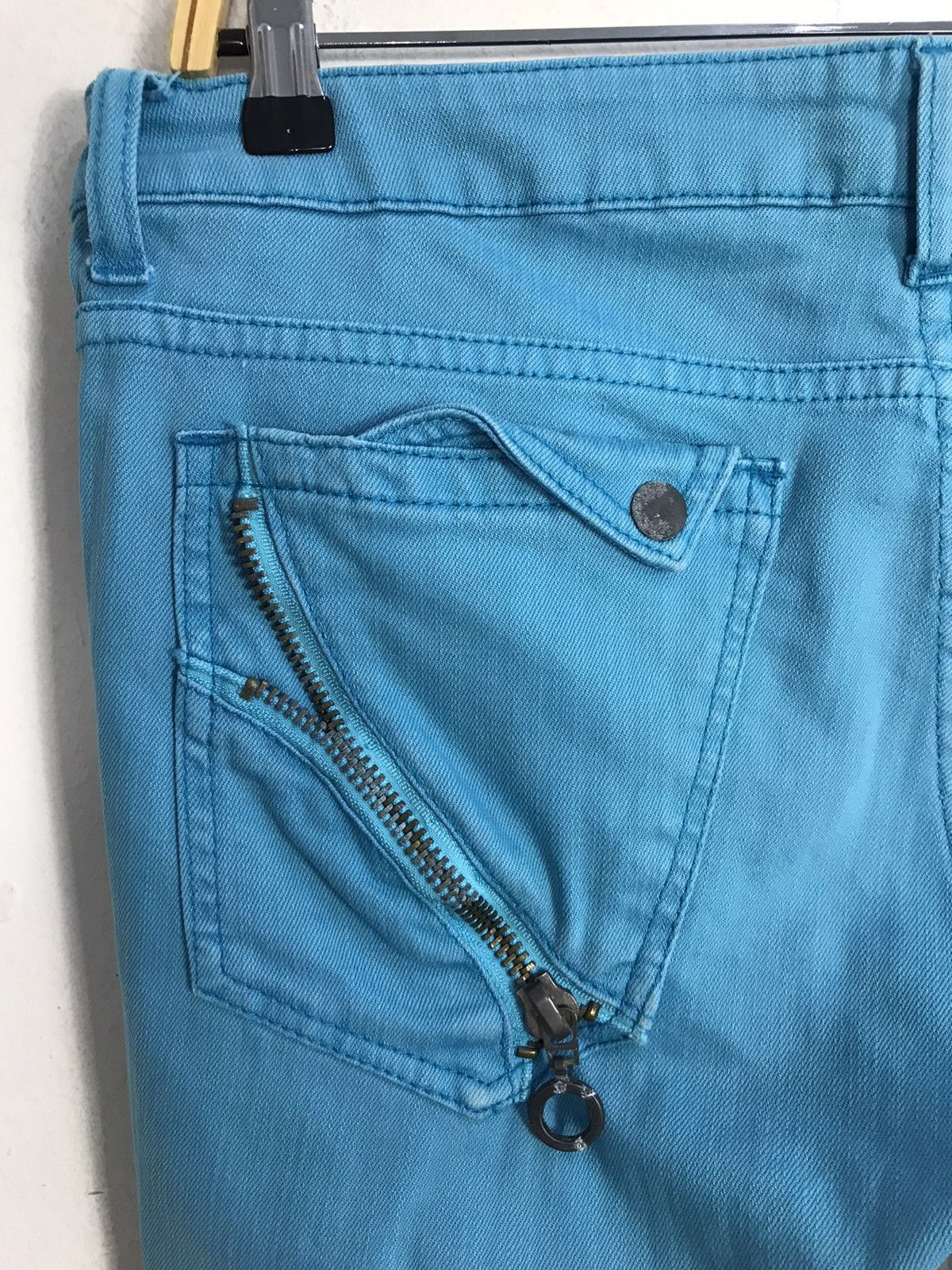 Japanese Brand Army Of No Slim Fit Zipper Jeans Colour Blue Design Size US 33 - 11 Thumbnail
