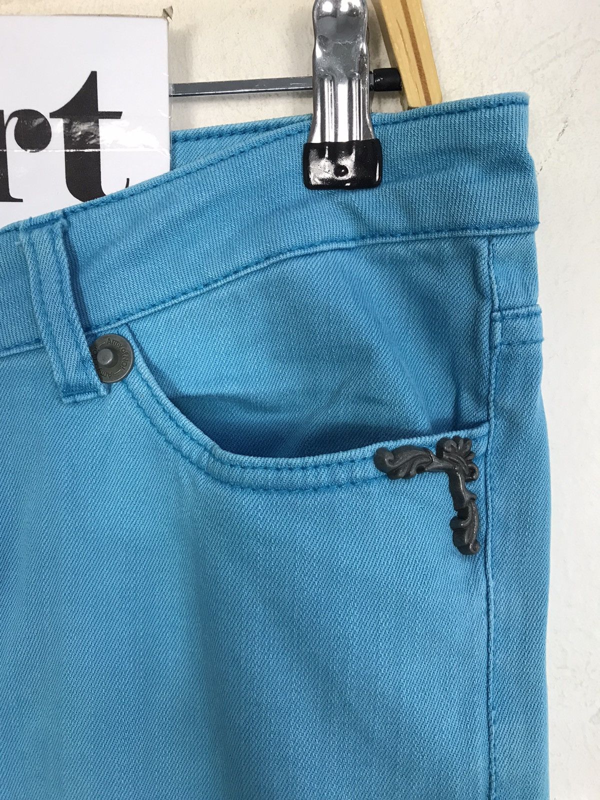 Japanese Brand Army Of No Slim Fit Zipper Jeans Colour Blue Design Size US 33 - 5 Thumbnail