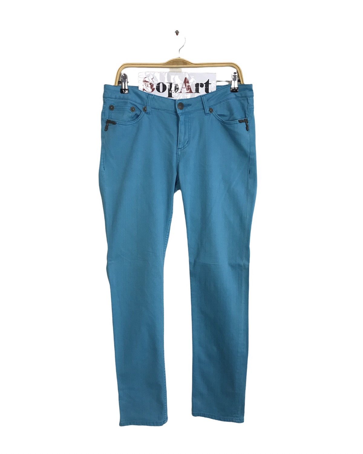 Japanese Brand Army Of No Slim Fit Zipper Jeans Colour Blue Design Size US 33 - 1 Thumbnail
