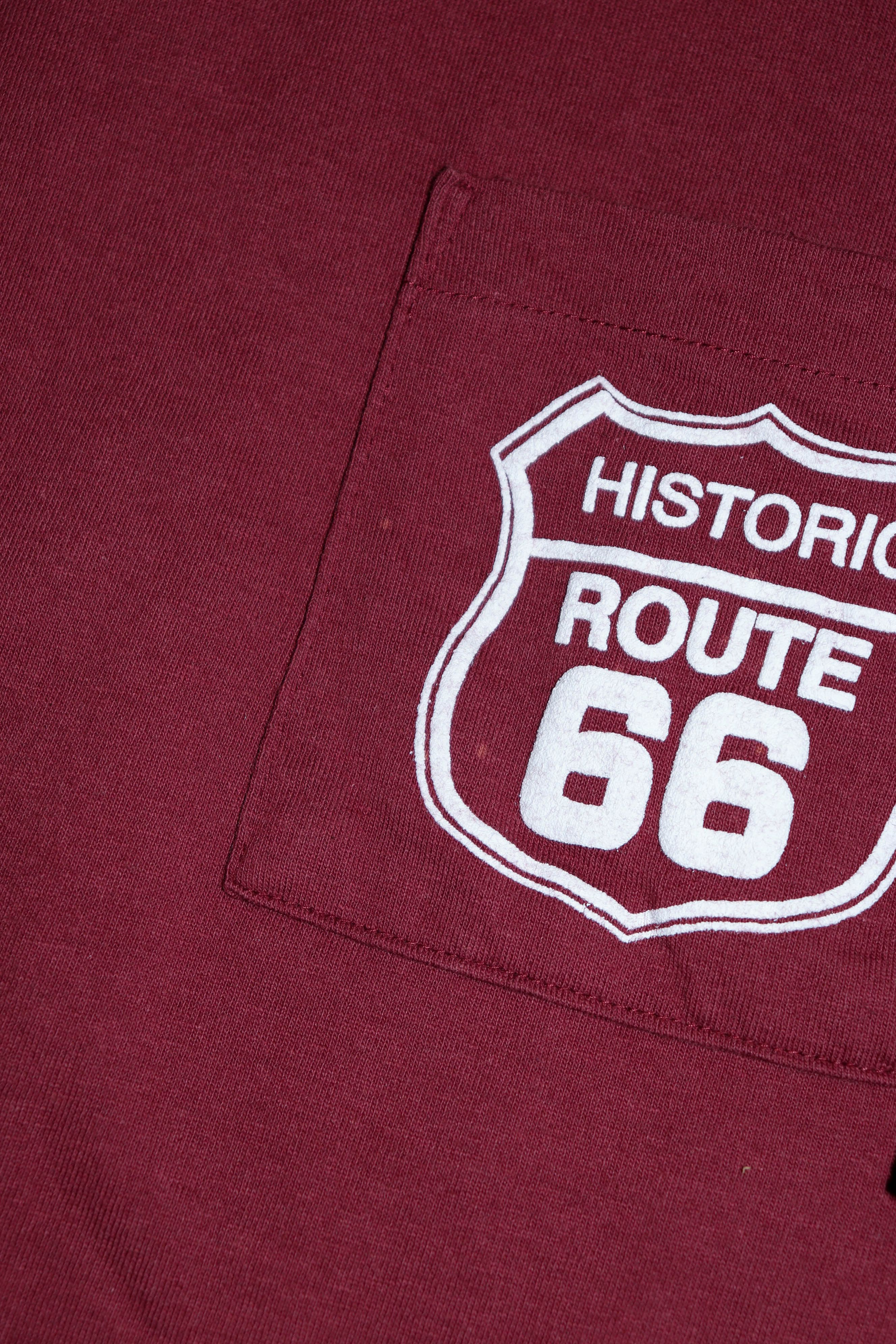 Route 66 Route 66 ©1995 Tultex Vintage 90s Burgundy T-shirt Tee Size US XXL / EU 58 / 5 - 8 Thumbnail