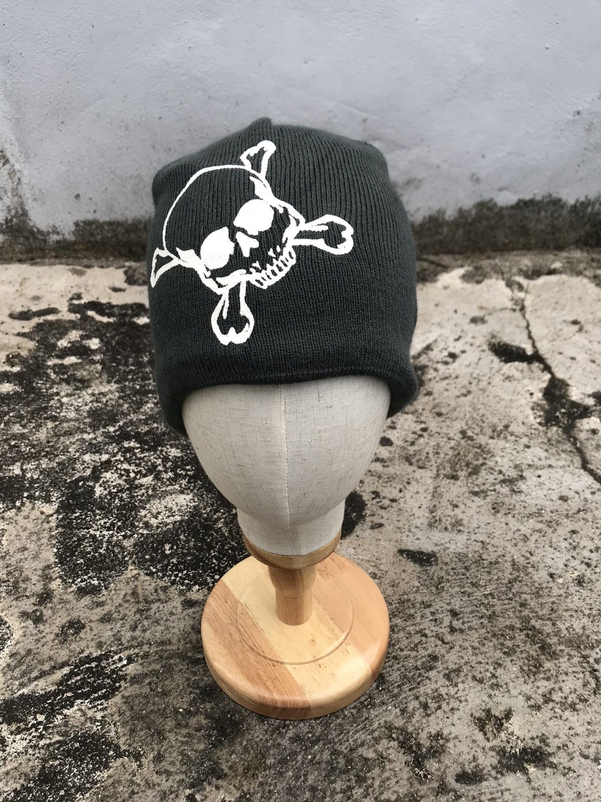 Japanese Brand vintage skull cross bone beanie streetwear / streetfashion Size ONE SIZE - 4 Thumbnail