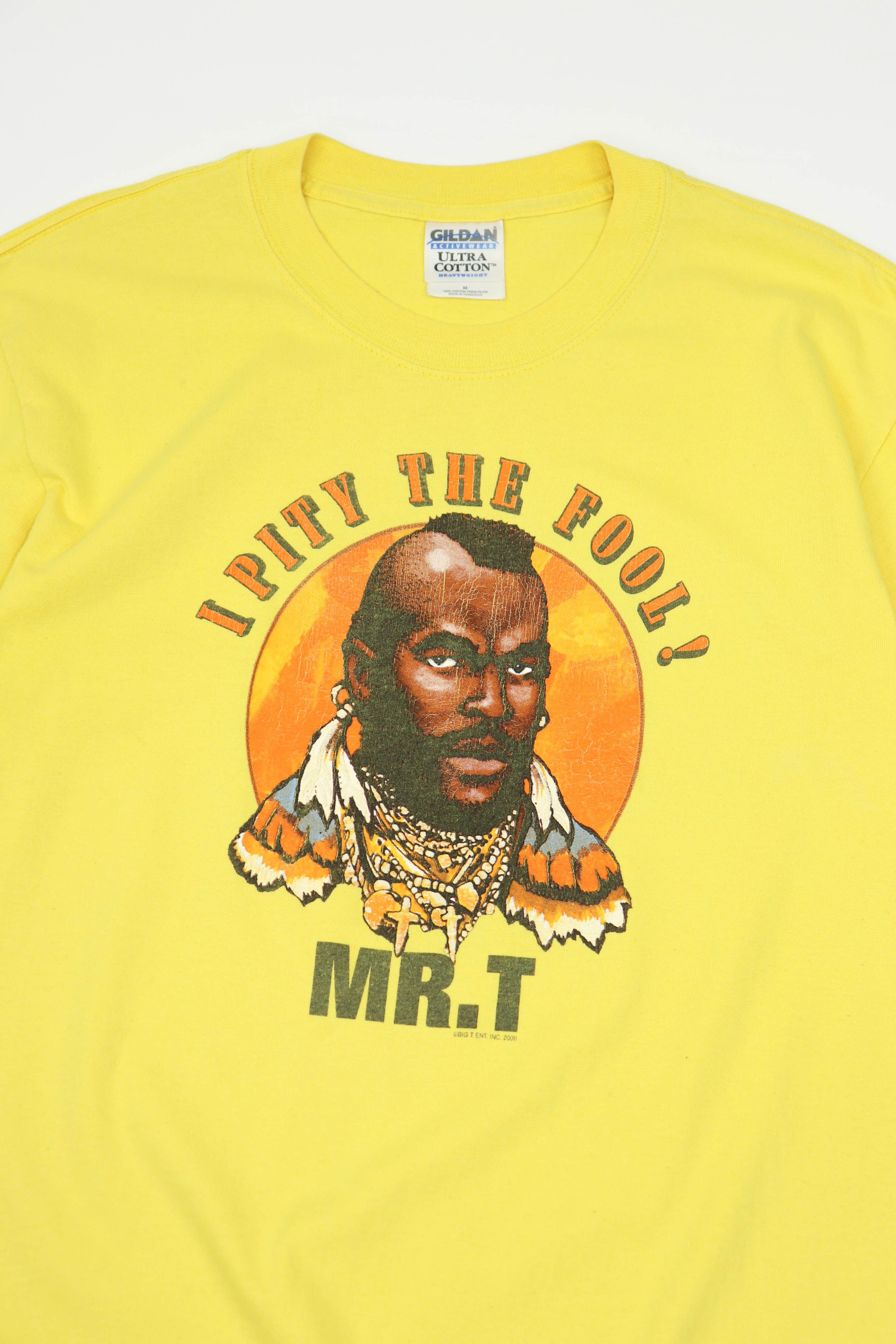 Vintage I Pity The Fool! Mr. T 2000 Vintage 00s Yellow T-shirt Tee Size US M / EU 48-50 / 2 - 3 Thumbnail