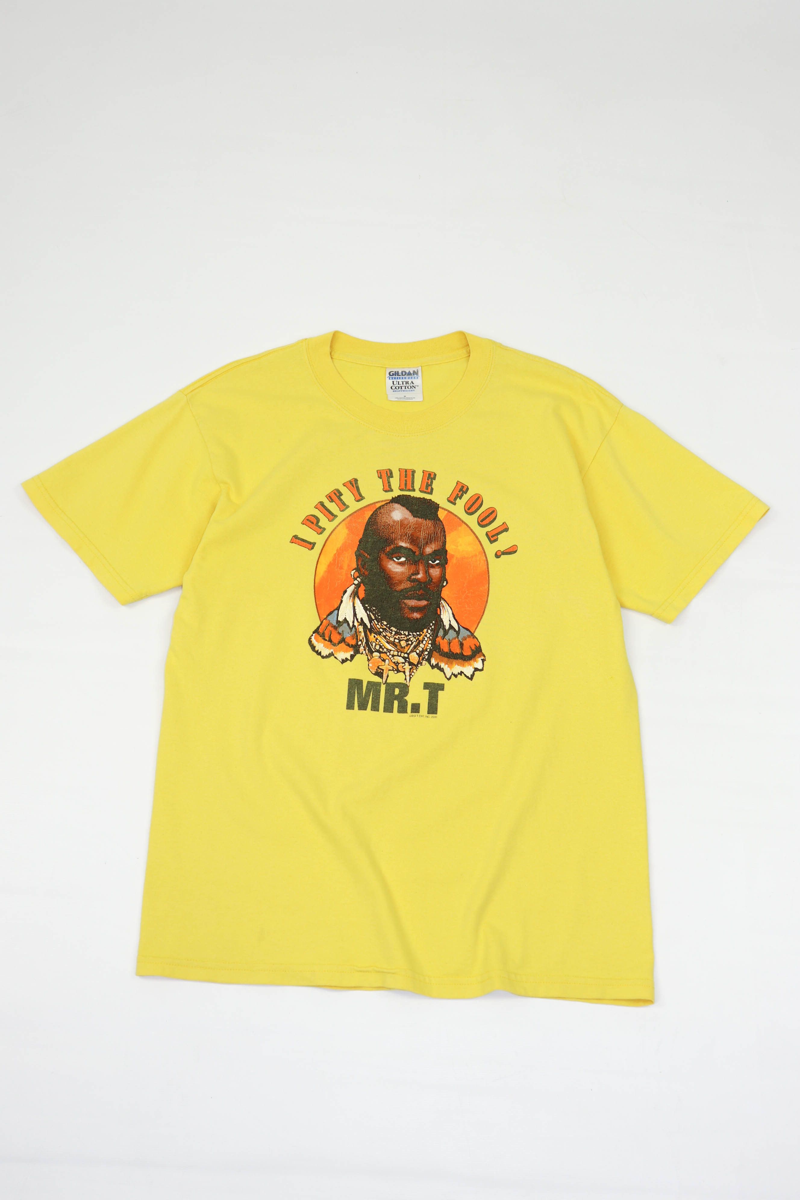 Vintage I Pity The Fool! Mr. T 2000 Vintage 00s Yellow T-shirt Tee Size US M / EU 48-50 / 2 - 1 Thumbnail