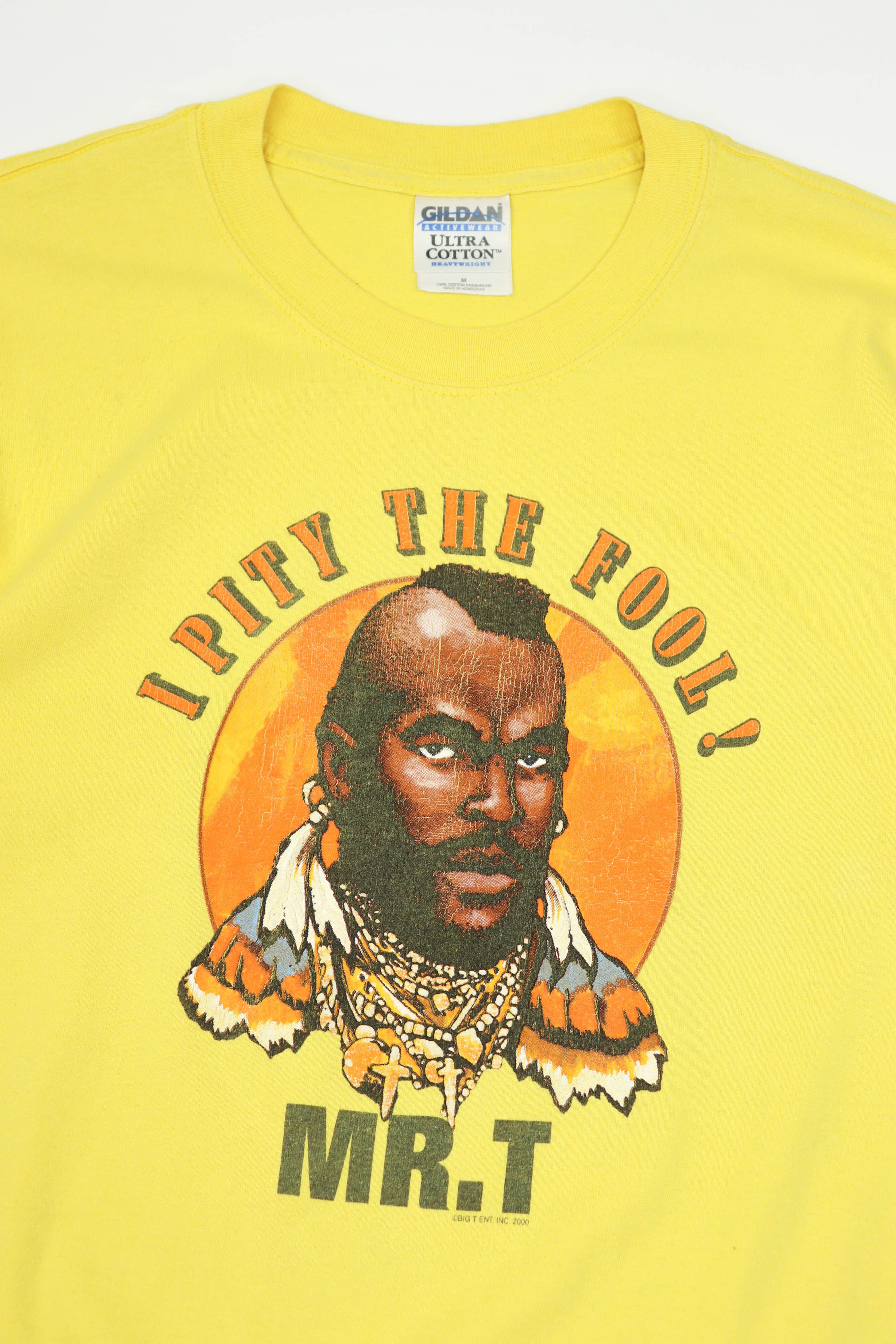 Vintage I Pity The Fool! Mr. T 2000 Vintage 00s Yellow T-shirt Tee Size US M / EU 48-50 / 2 - 6 Thumbnail