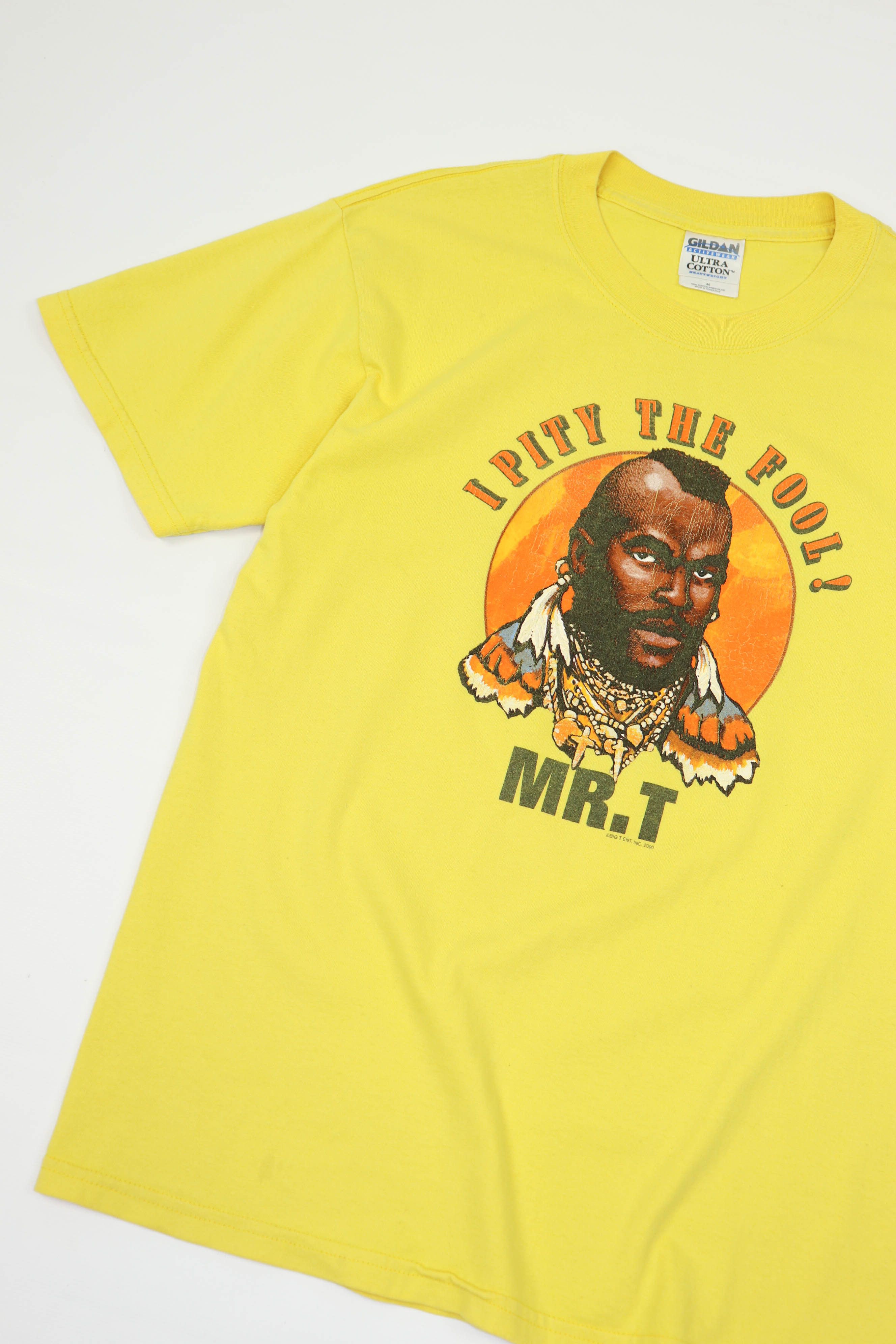Vintage I Pity The Fool! Mr. T 2000 Vintage 00s Yellow T-shirt Tee Size US M / EU 48-50 / 2 - 4 Thumbnail