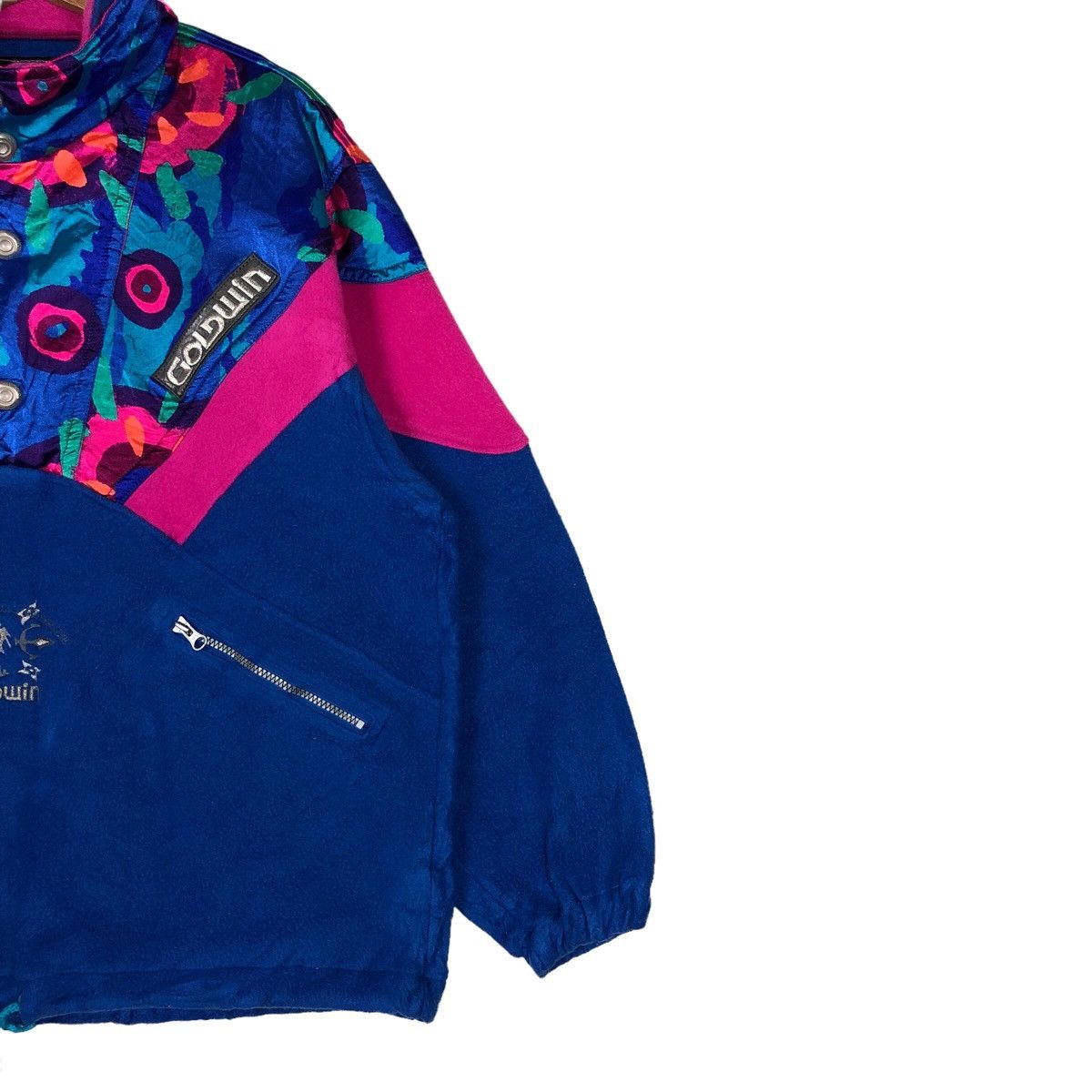 Vintage Vintage Y2K Goldwin Multicolour Fleece Ski Jumper Size US L / EU 52-54 / 3 - 6 Thumbnail