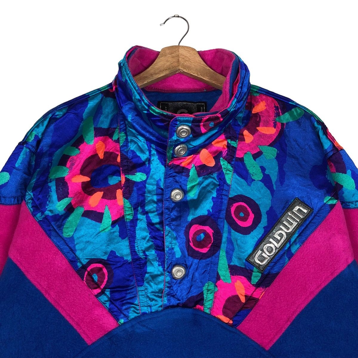 Vintage Vintage Y2K Goldwin Multicolour Fleece Ski Jumper Size US L / EU 52-54 / 3 - 8 Thumbnail
