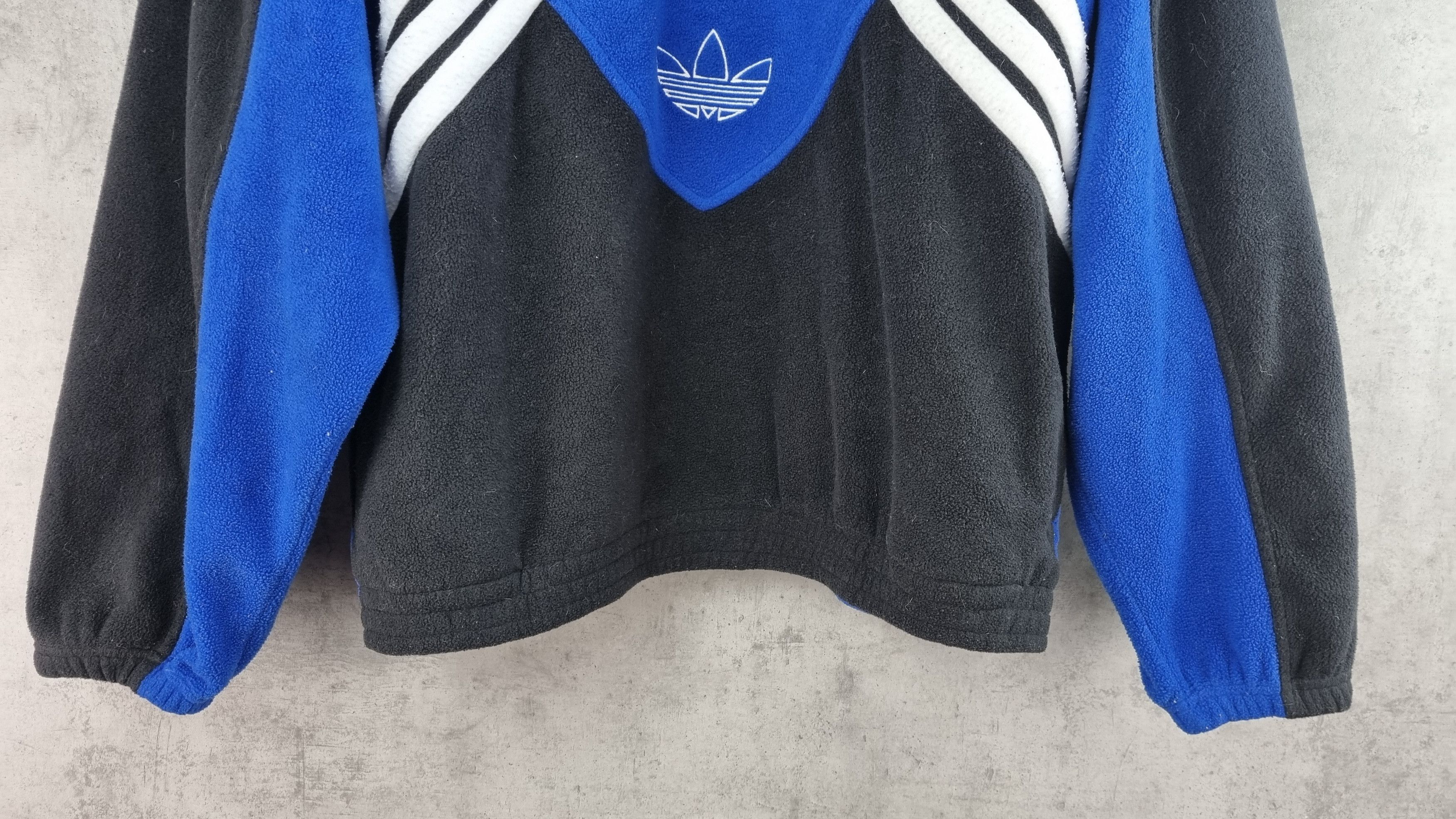Adidas × Vintage Adidas Fleece Half Zipper two pockets anorak Size US L / EU 52-54 / 3 - 11 Thumbnail
