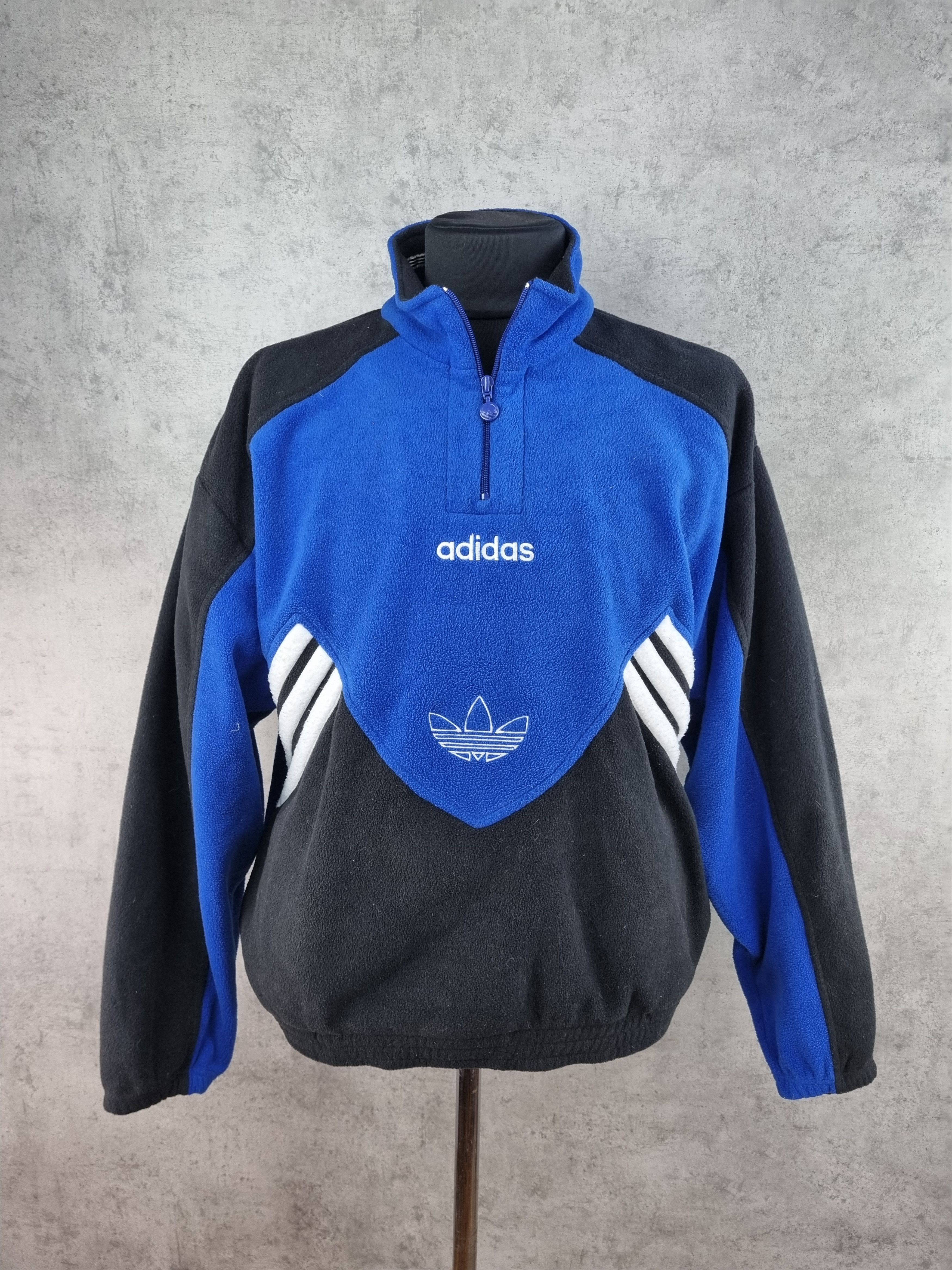 Adidas × Vintage Adidas Fleece Half Zipper two pockets anorak Size US L / EU 52-54 / 3 - 3 Thumbnail