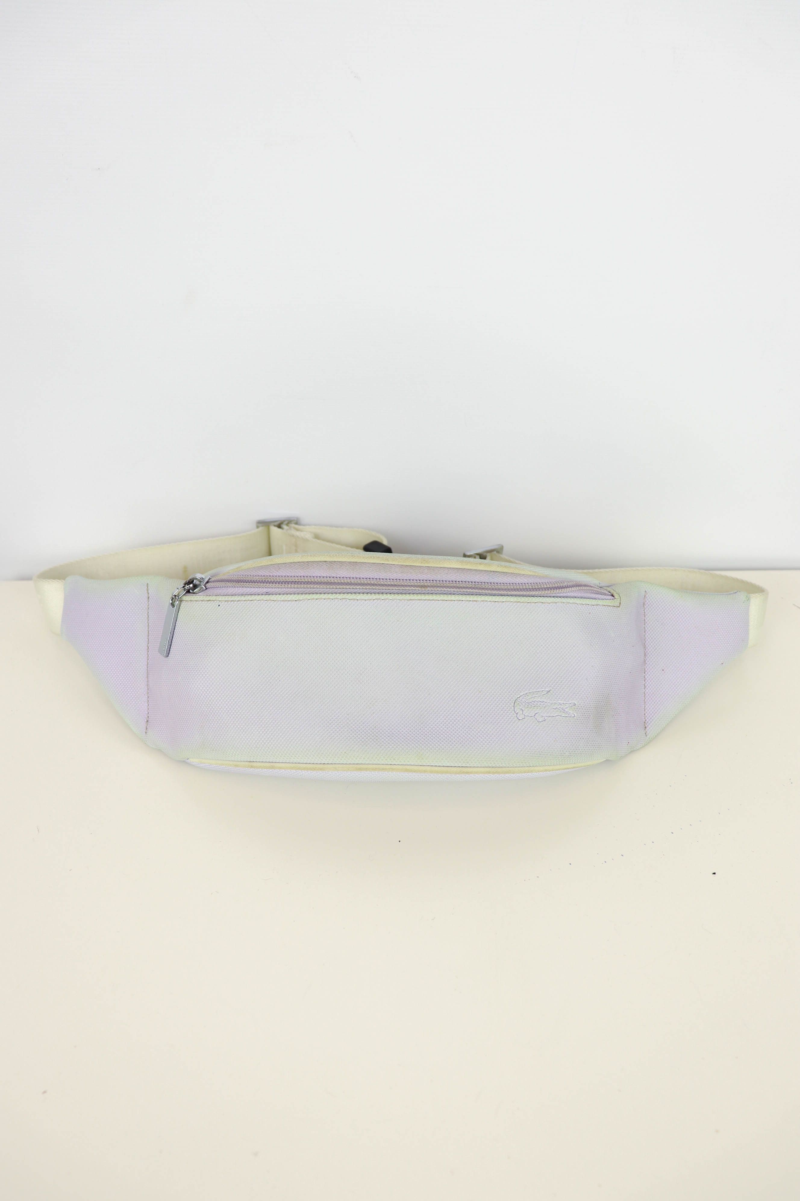 Lacoste Lacoste Vintage 90s White Faded Waist Bag Size ONE SIZE - 2 Thumbnail