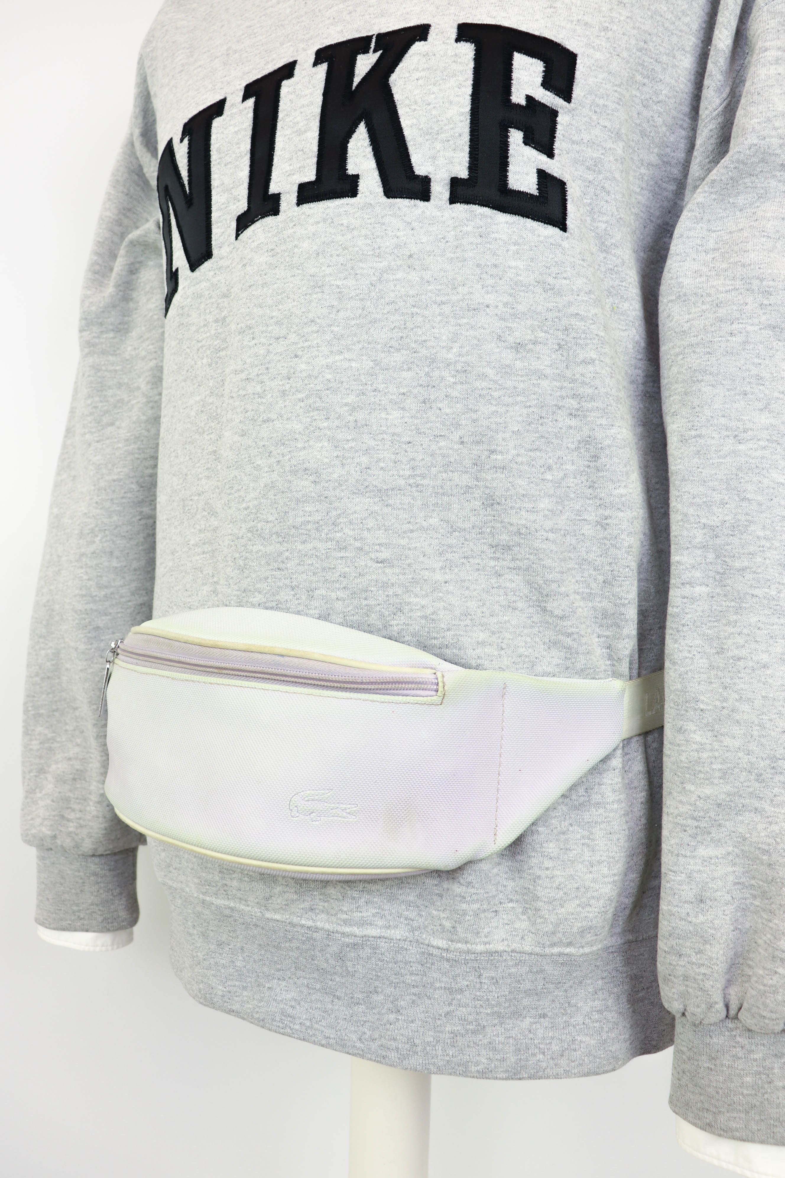 Lacoste Lacoste Vintage 90s White Faded Waist Bag Size ONE SIZE - 8 Thumbnail