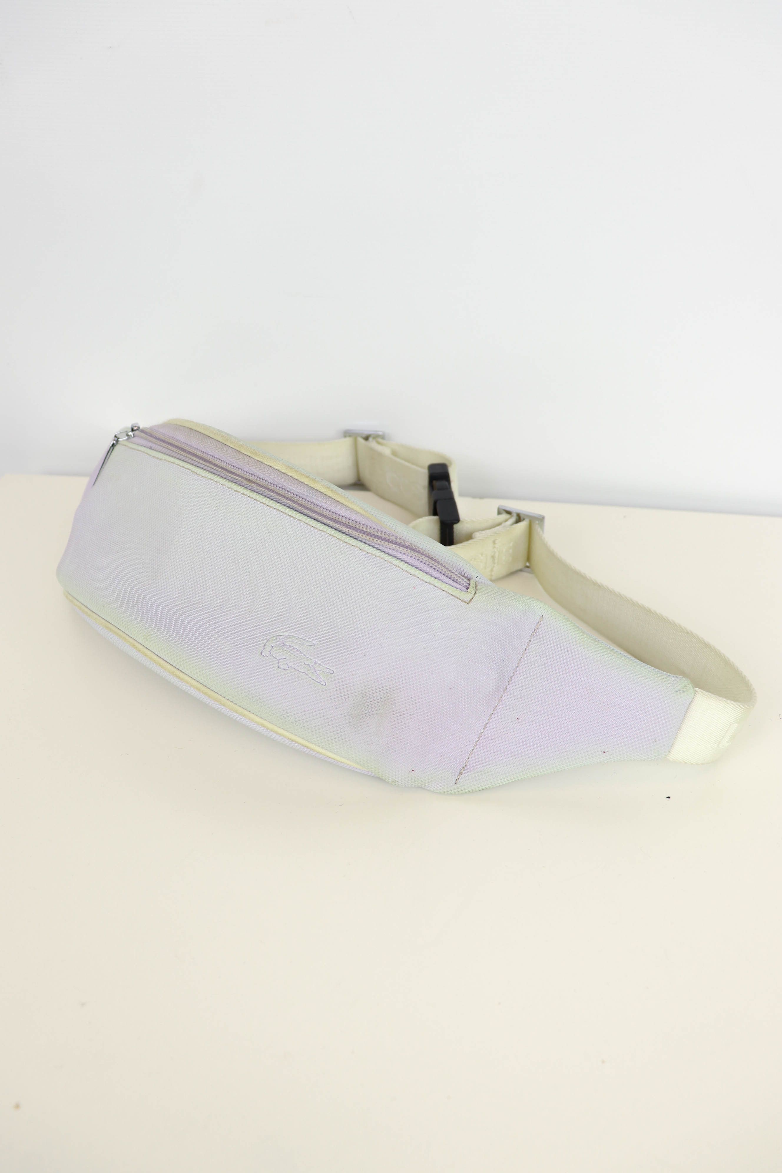 Lacoste Lacoste Vintage 90s White Faded Waist Bag Size ONE SIZE - 1 Thumbnail