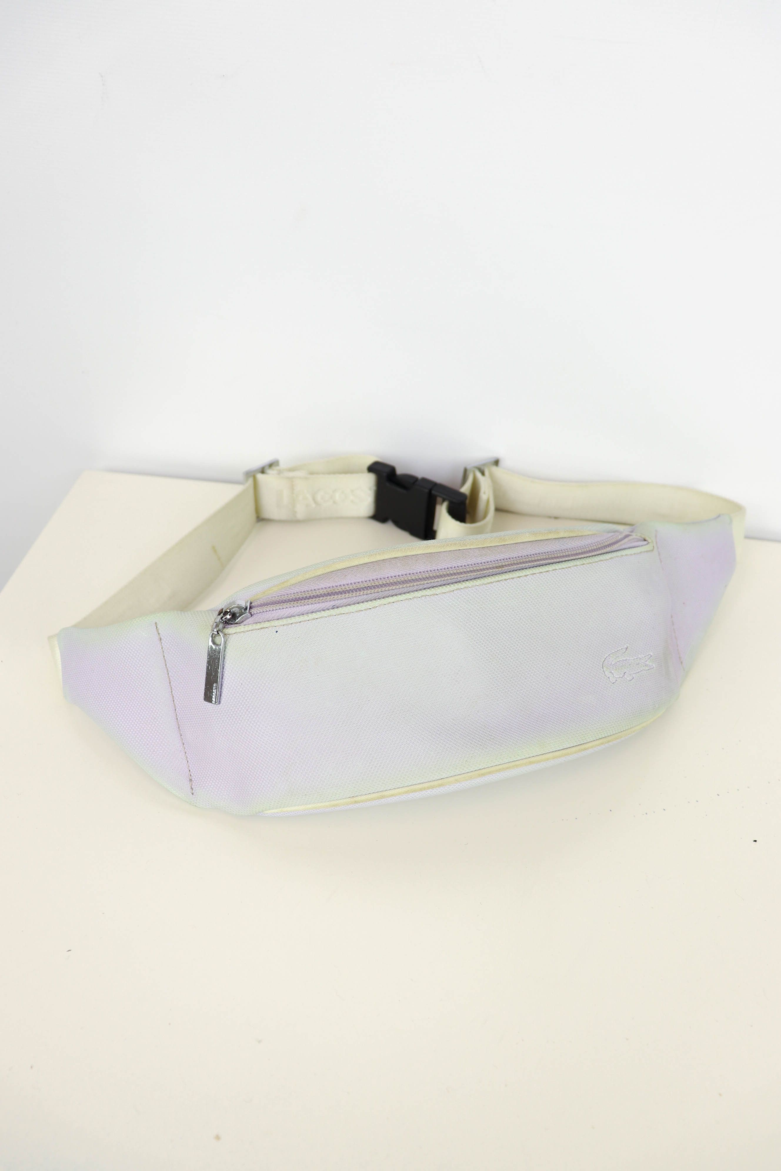 Lacoste Lacoste Vintage 90s White Faded Waist Bag Size ONE SIZE - 3 Thumbnail