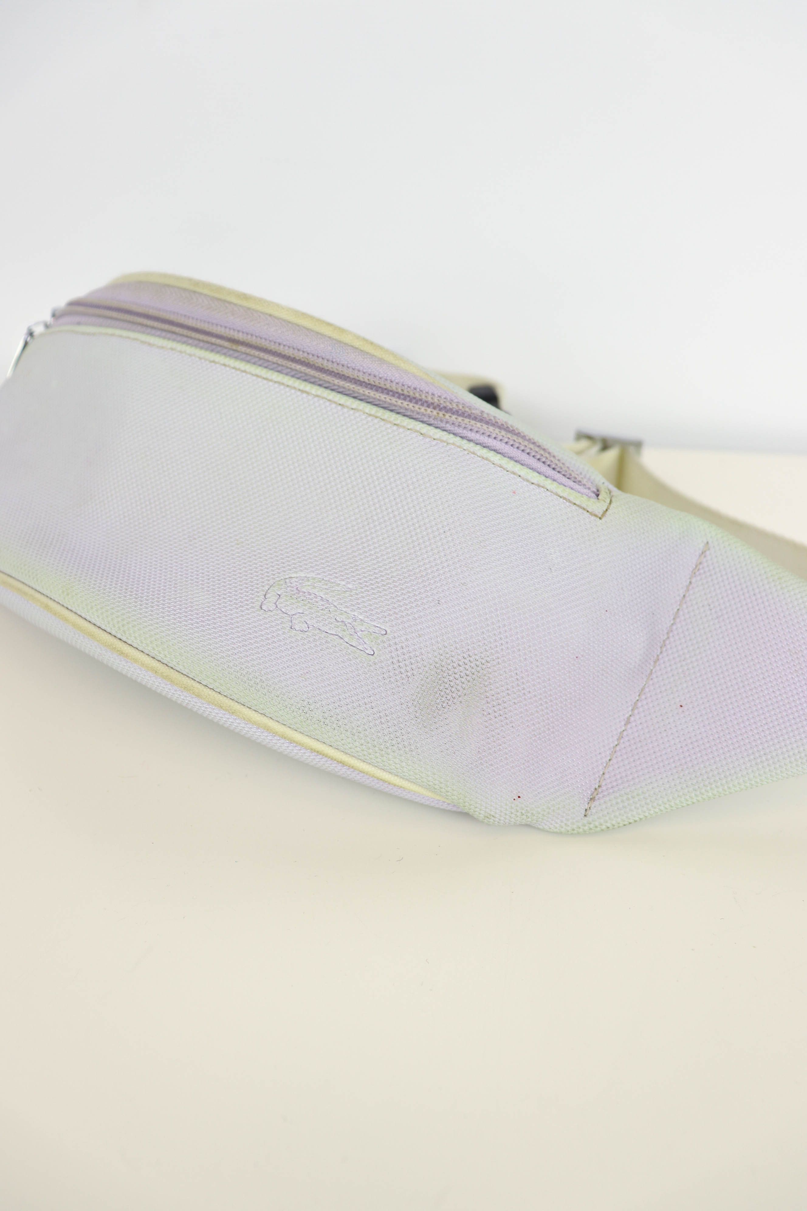 Lacoste Lacoste Vintage 90s White Faded Waist Bag Size ONE SIZE - 5 Thumbnail