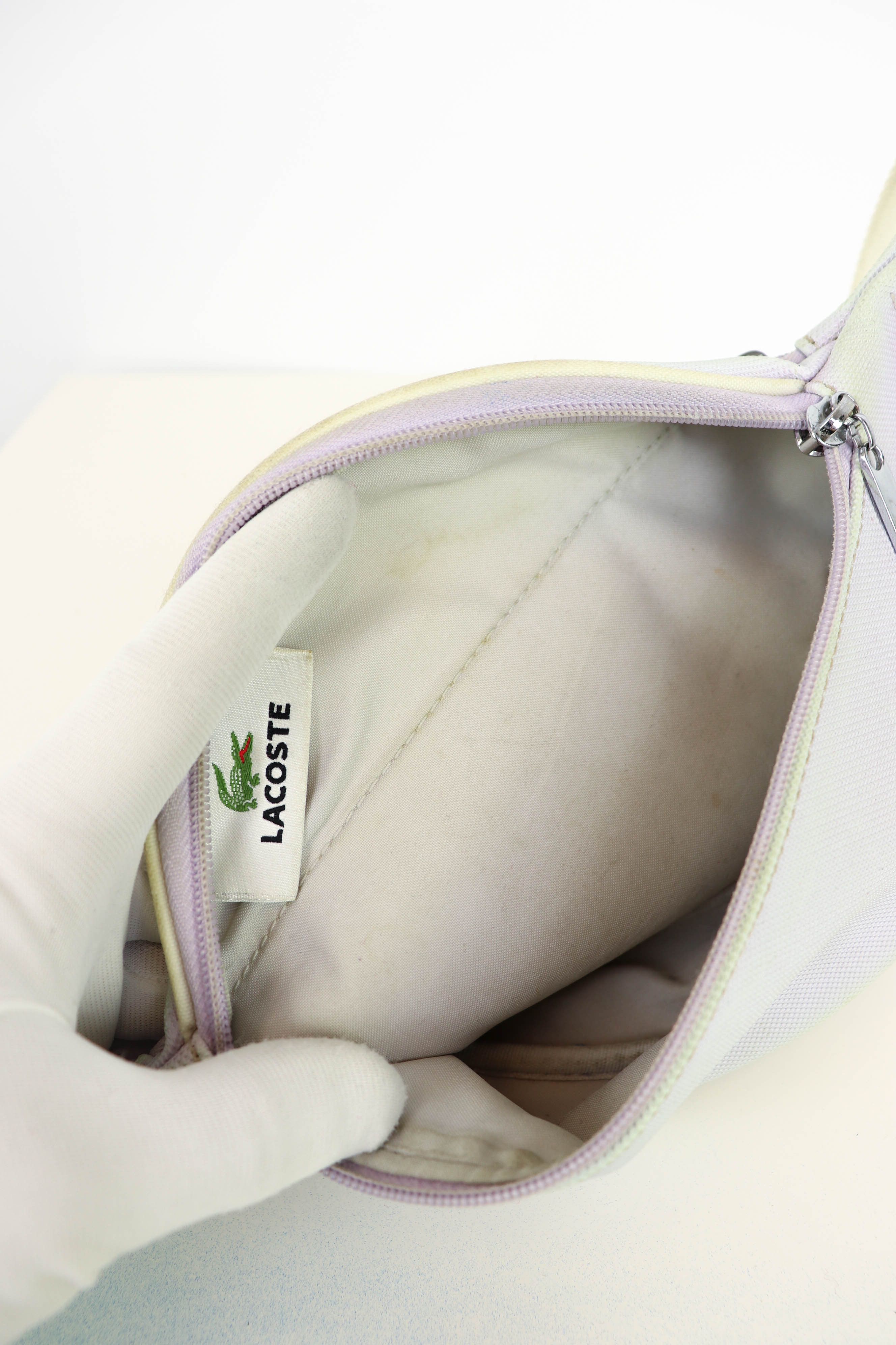 Lacoste Lacoste Vintage 90s White Faded Waist Bag Size ONE SIZE - 17 Thumbnail