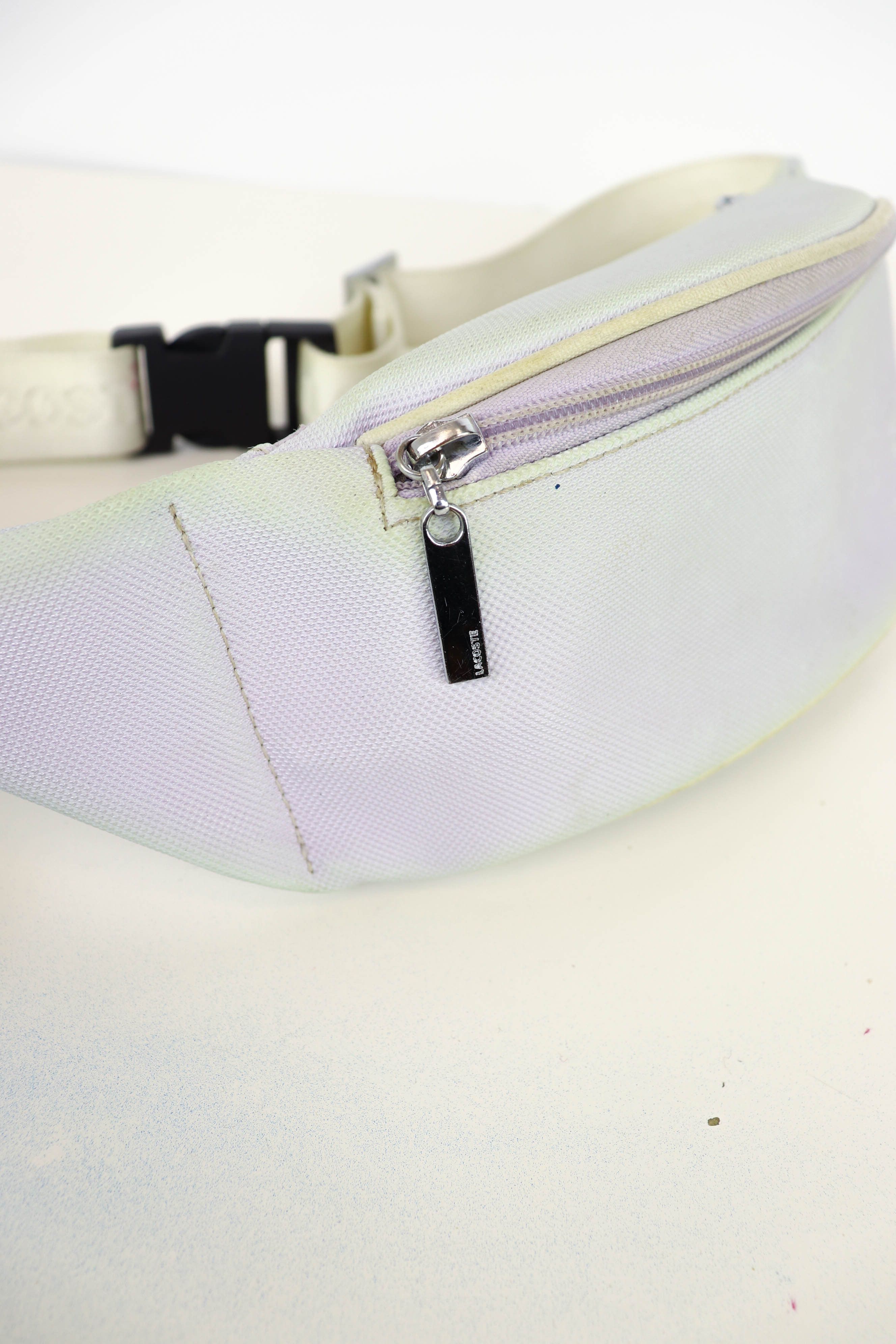 Lacoste Lacoste Vintage 90s White Faded Waist Bag Size ONE SIZE - 12 Thumbnail