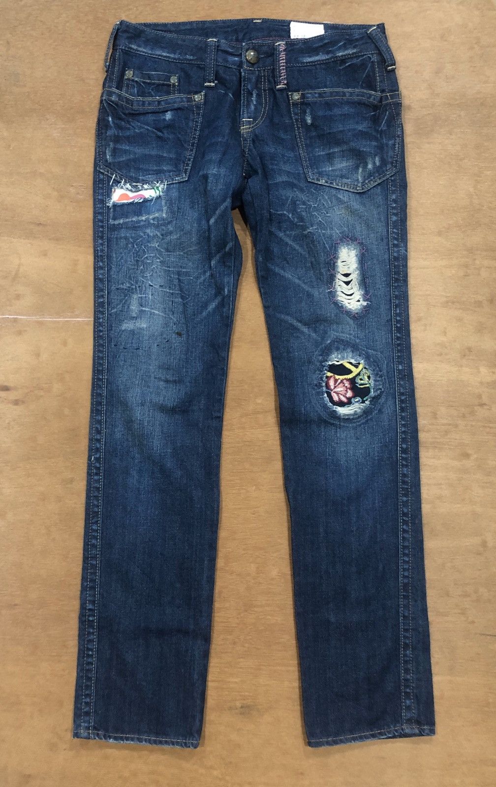 Designer Antgauge Patchwork Denim Jeans Size US 30 / EU 46 - 1 Thumbnail