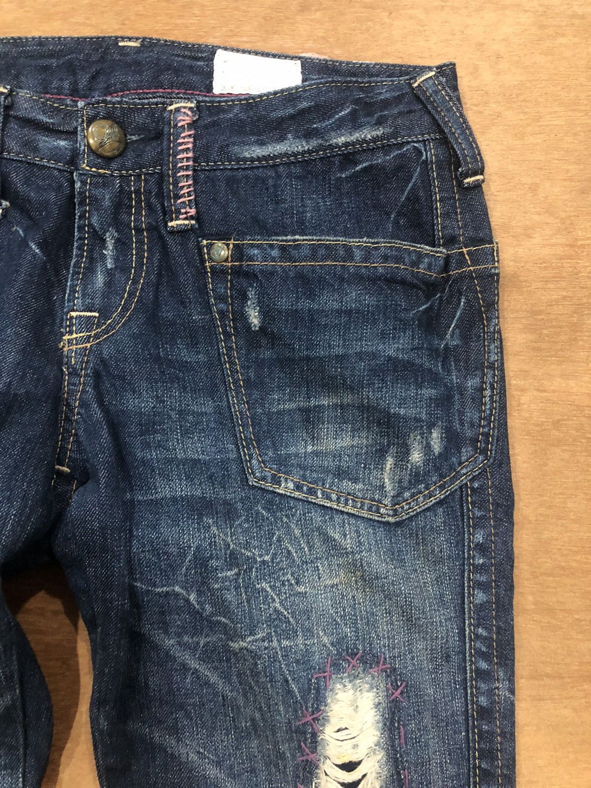 Designer Antgauge Patchwork Denim Jeans Size US 30 / EU 46 - 4 Thumbnail