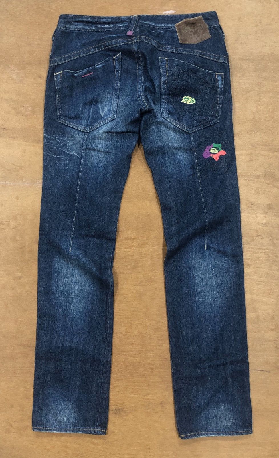 Designer Antgauge Patchwork Denim Jeans Size US 30 / EU 46 - 9 Thumbnail