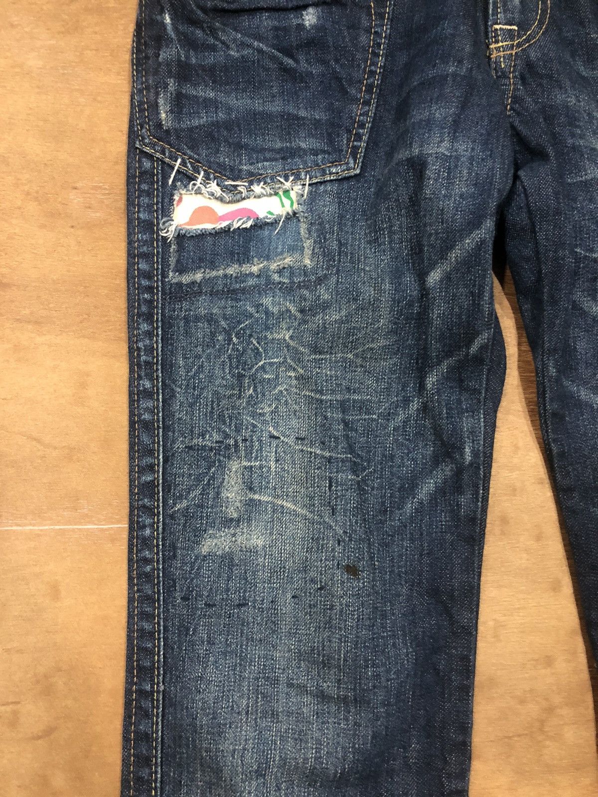 Designer Antgauge Patchwork Denim Jeans Size US 30 / EU 46 - 3 Thumbnail