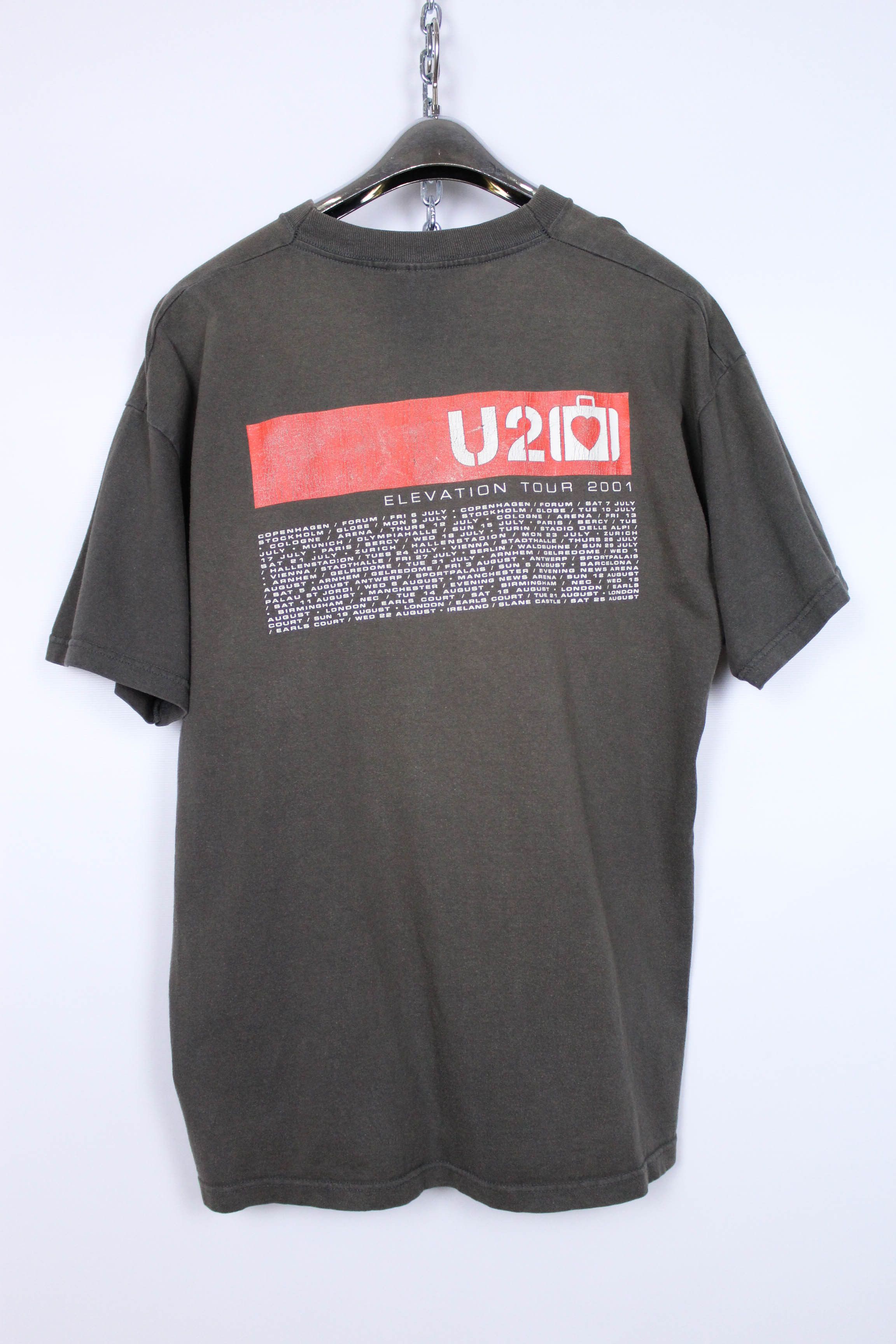 Band Tees U2 Elevation Tour 2001 Vintage Sun Faded Tour Tshirt Tee Size US XL / EU 56 / 4 - 2 Thumbnail
