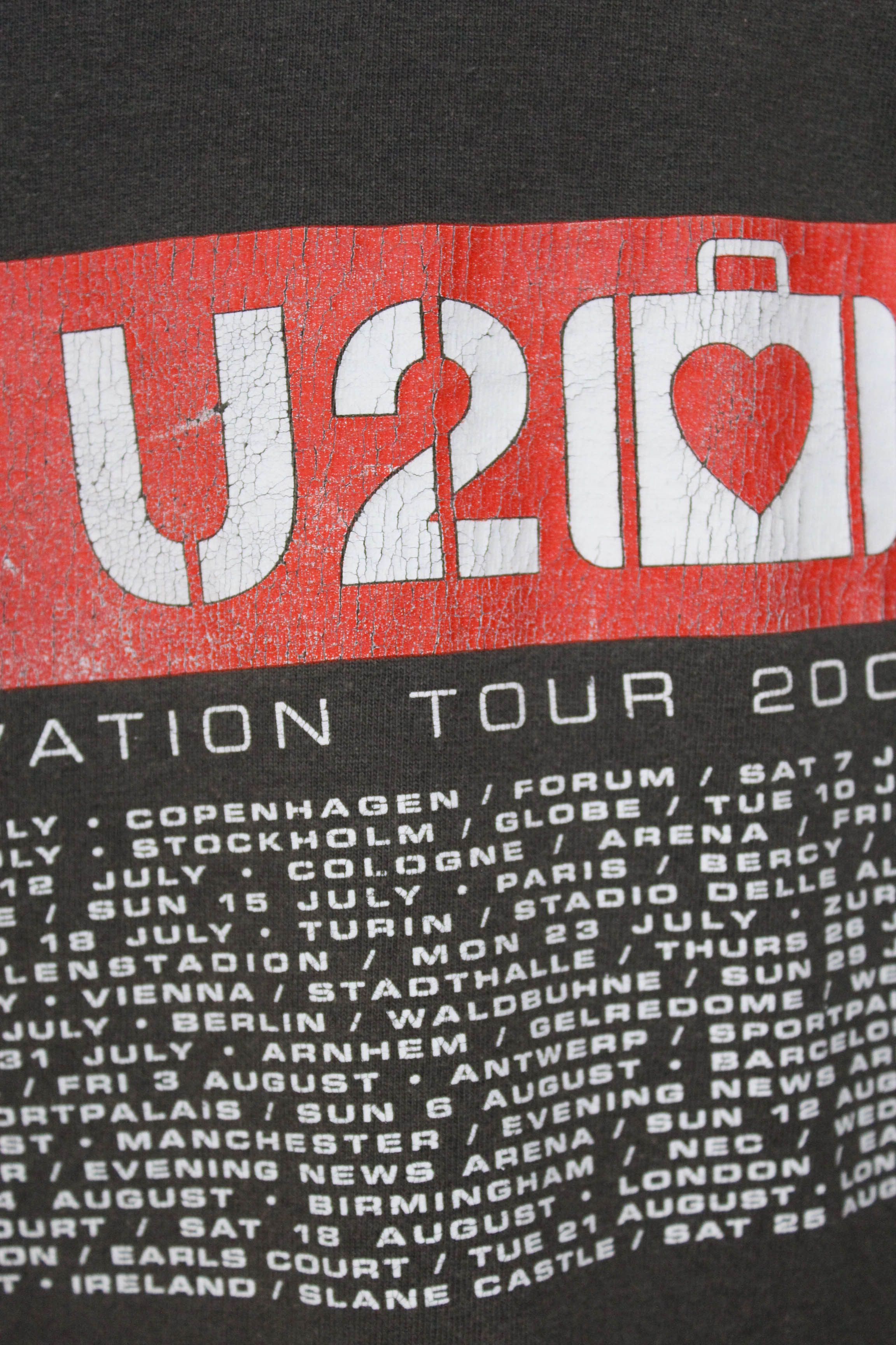 Band Tees U2 Elevation Tour 2001 Vintage Sun Faded Tour Tshirt Tee Size US XL / EU 56 / 4 - 7 Thumbnail