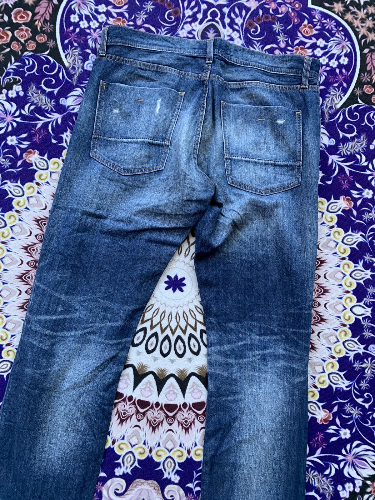 Japanese Brand Back Number Japan Faded & Distressed Denim Size US 36 / EU 52 - 9 Thumbnail