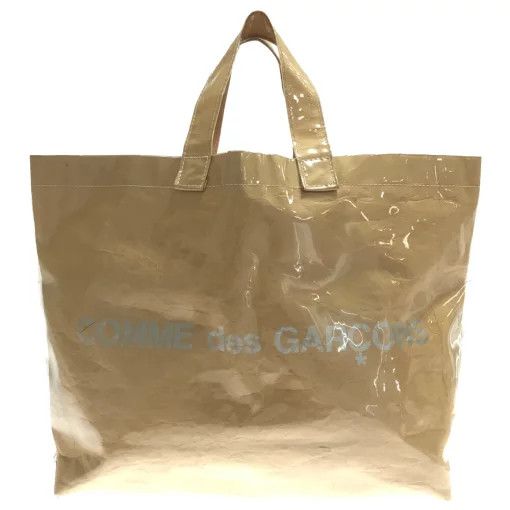 Bag Brown PVC Tote Logo Print