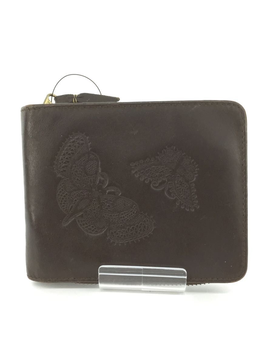 Wallets Brown Leather Bi-fold Butterfly