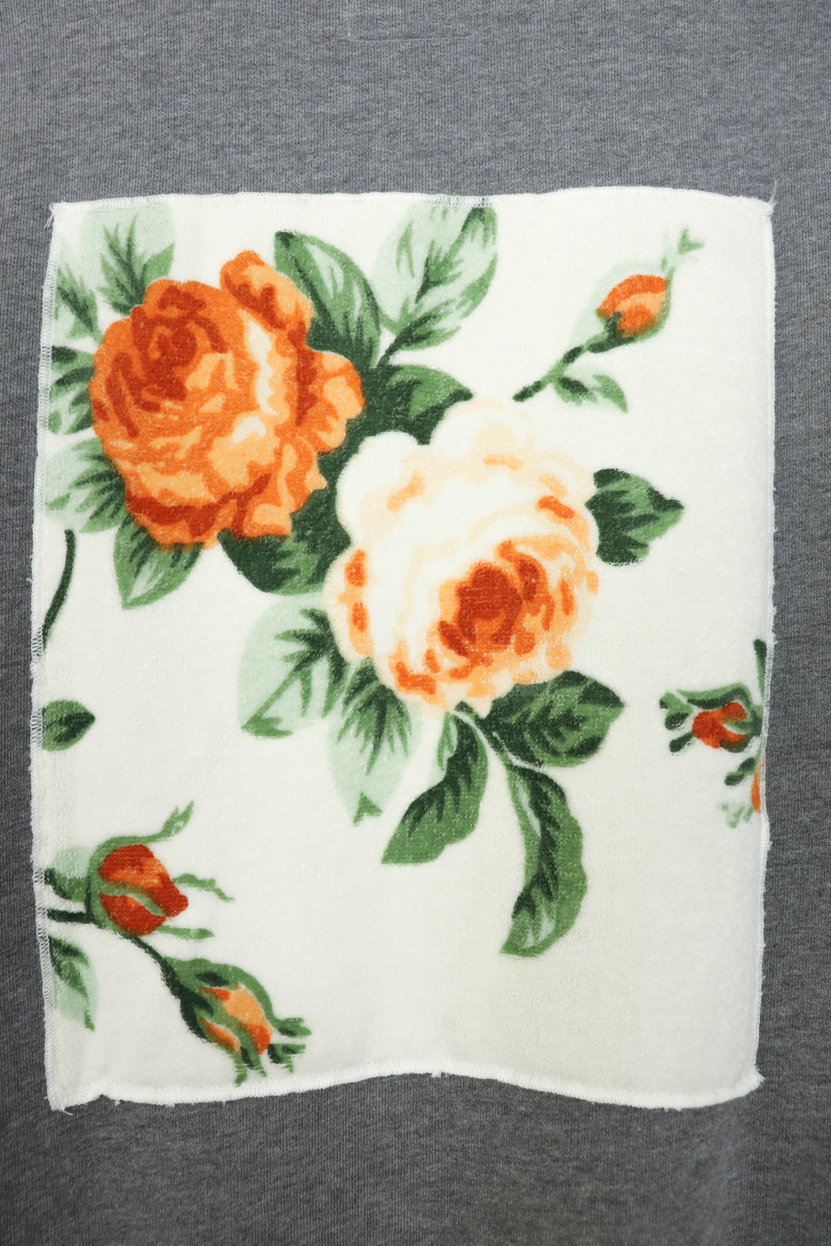 Tonsure Tonsure S/S 2019 Flower Patch Gray Melange Sweatshirt Size US L / EU 52-54 / 3 - 5 Thumbnail