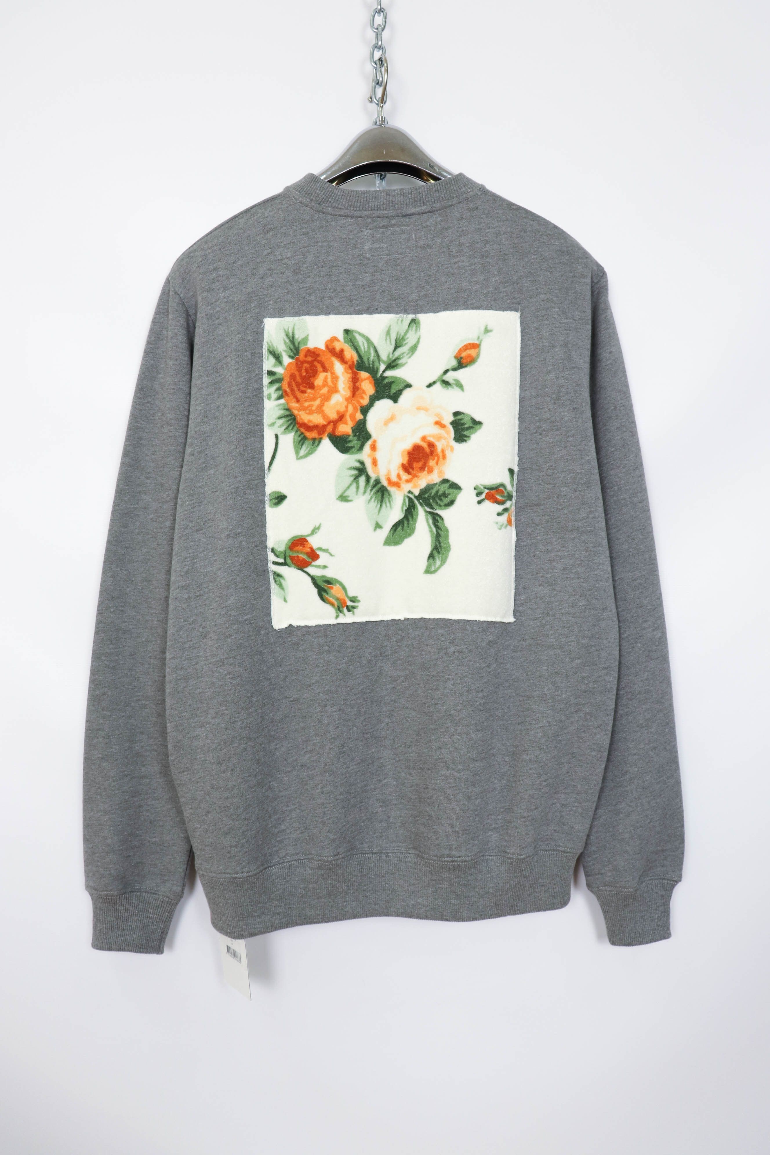 Tonsure Tonsure S/S 2019 Flower Patch Gray Melange Sweatshirt Size US L / EU 52-54 / 3 - 1 Thumbnail