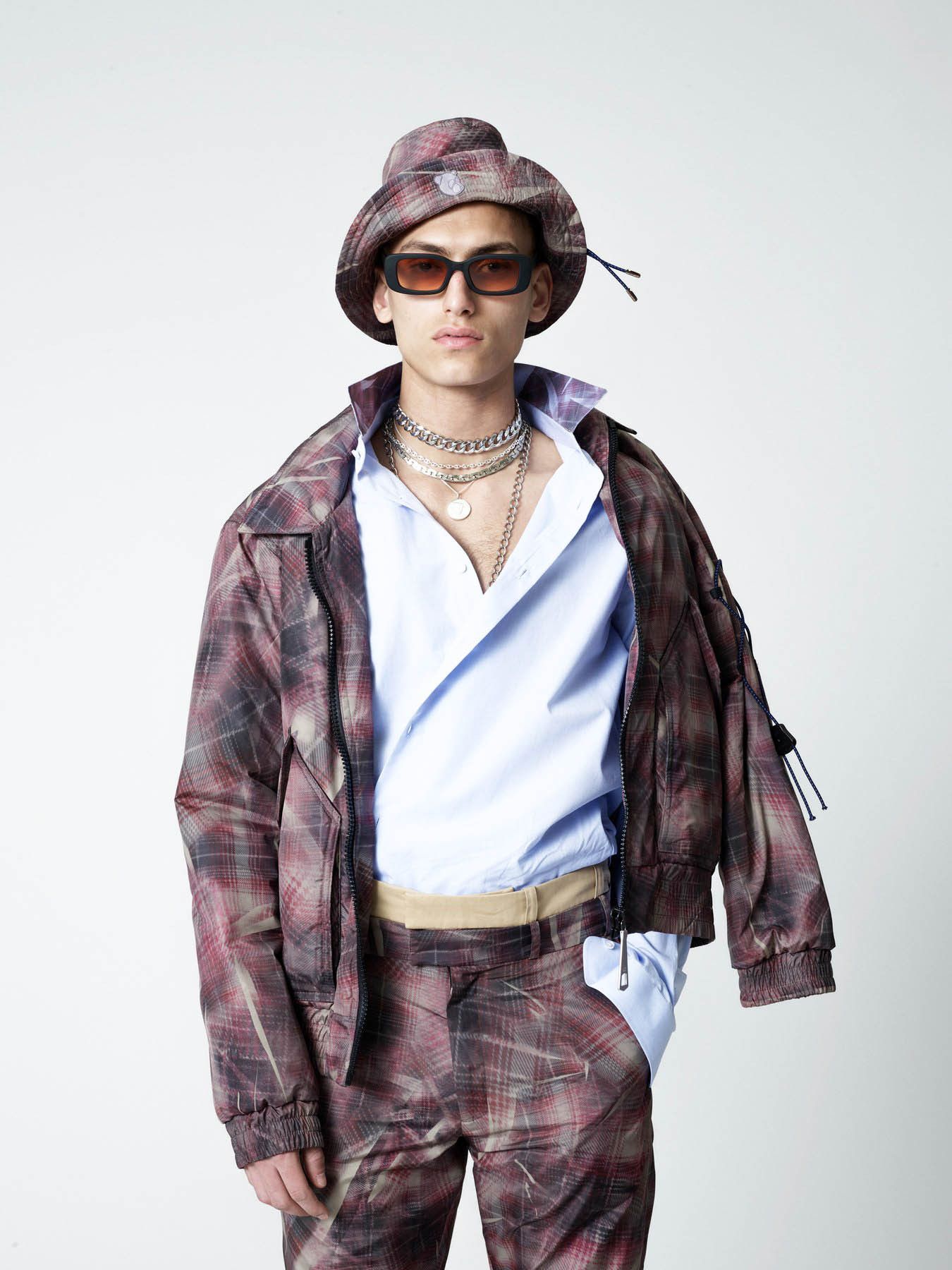Other Tonsure Pre S/S 2019 Crunched Check Print Bucket Hat Size ONE SIZE - 6 Thumbnail