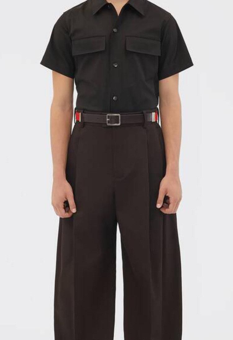 Bottega Veneta BOTTEGA VENETA black & red reversible leather belt 105 42 Size 42 - 2 Thumbnail