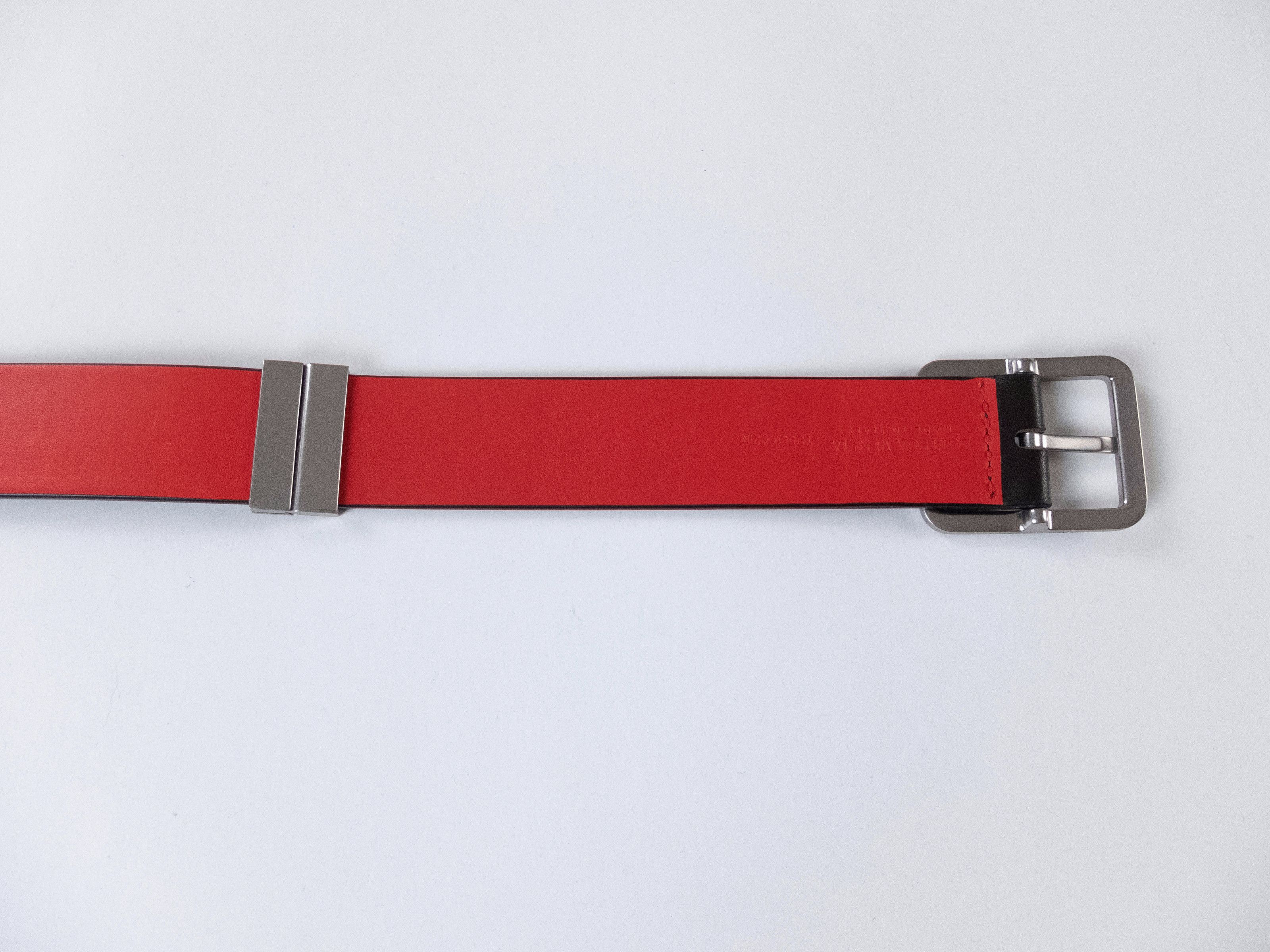 Bottega Veneta BOTTEGA VENETA black & red reversible leather belt 105 42 Size 42 - 5 Thumbnail